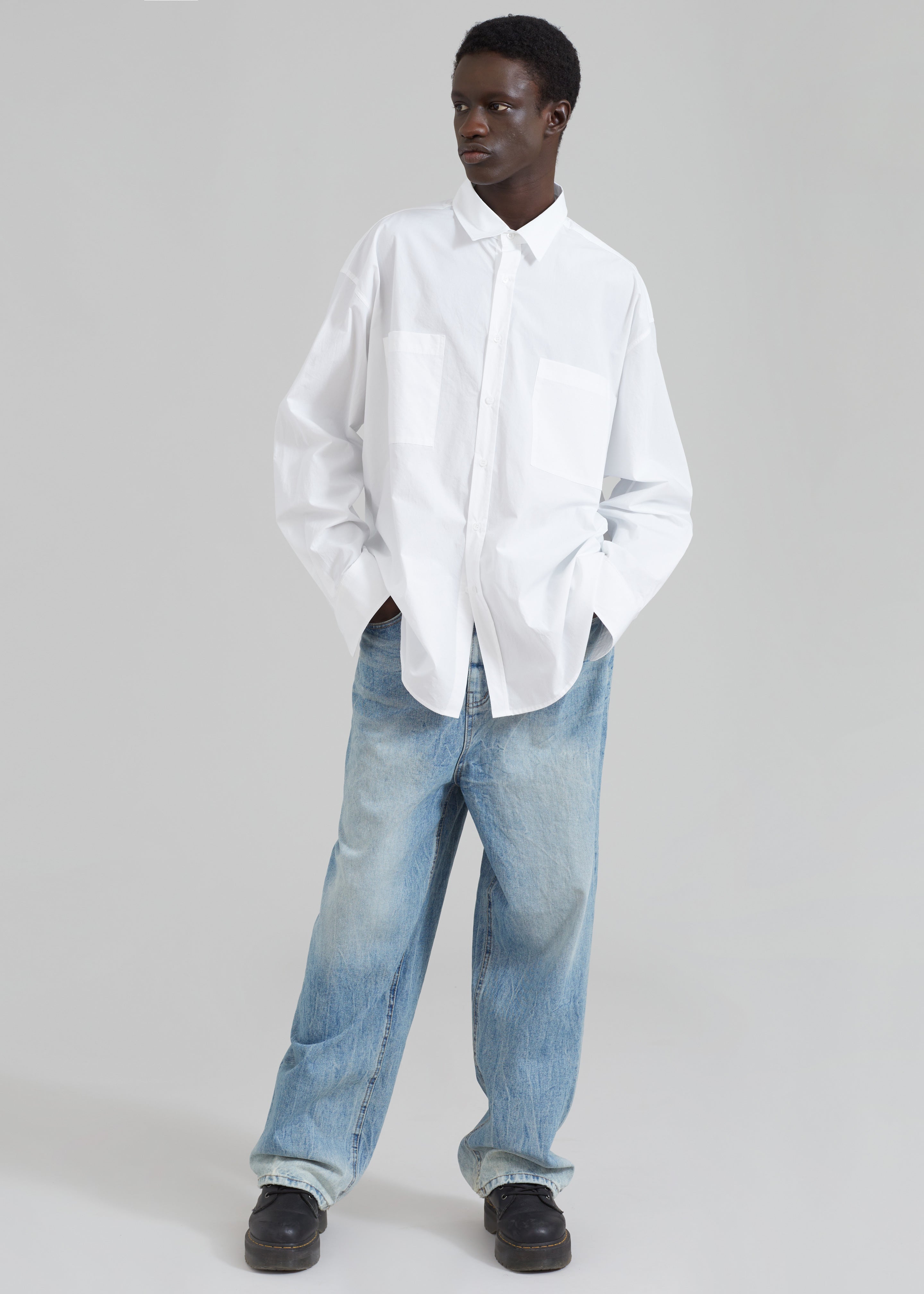 Gus Oversized Shirt - White – The Frankie Shop