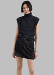 Hudson Satin Cargo Skirt - Black