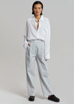 Jess Wide Pants - White Stripe