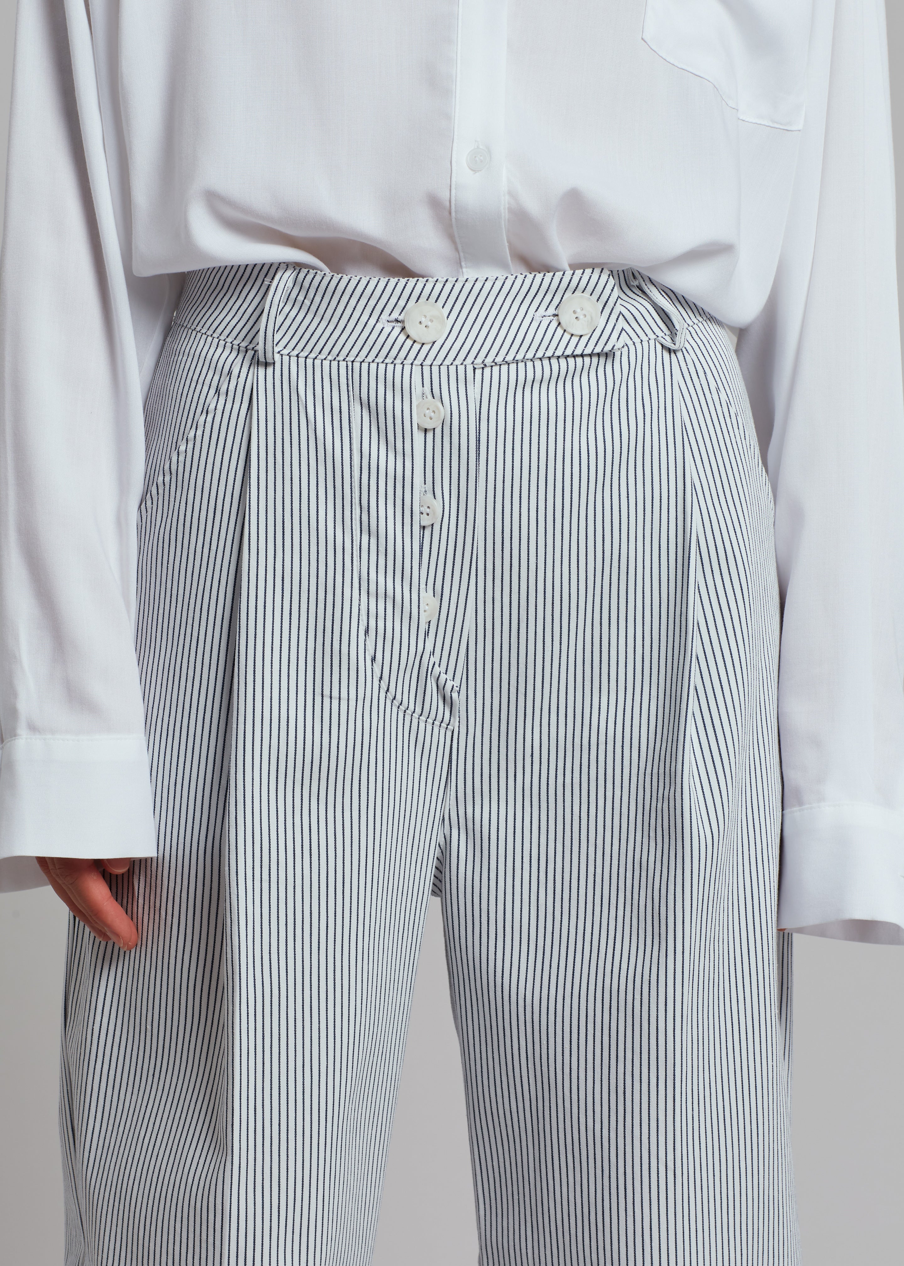 Jess Wide Pants - White Stripe – The Frankie Shop