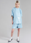 Jones Boxy Sequins Tee - Sky