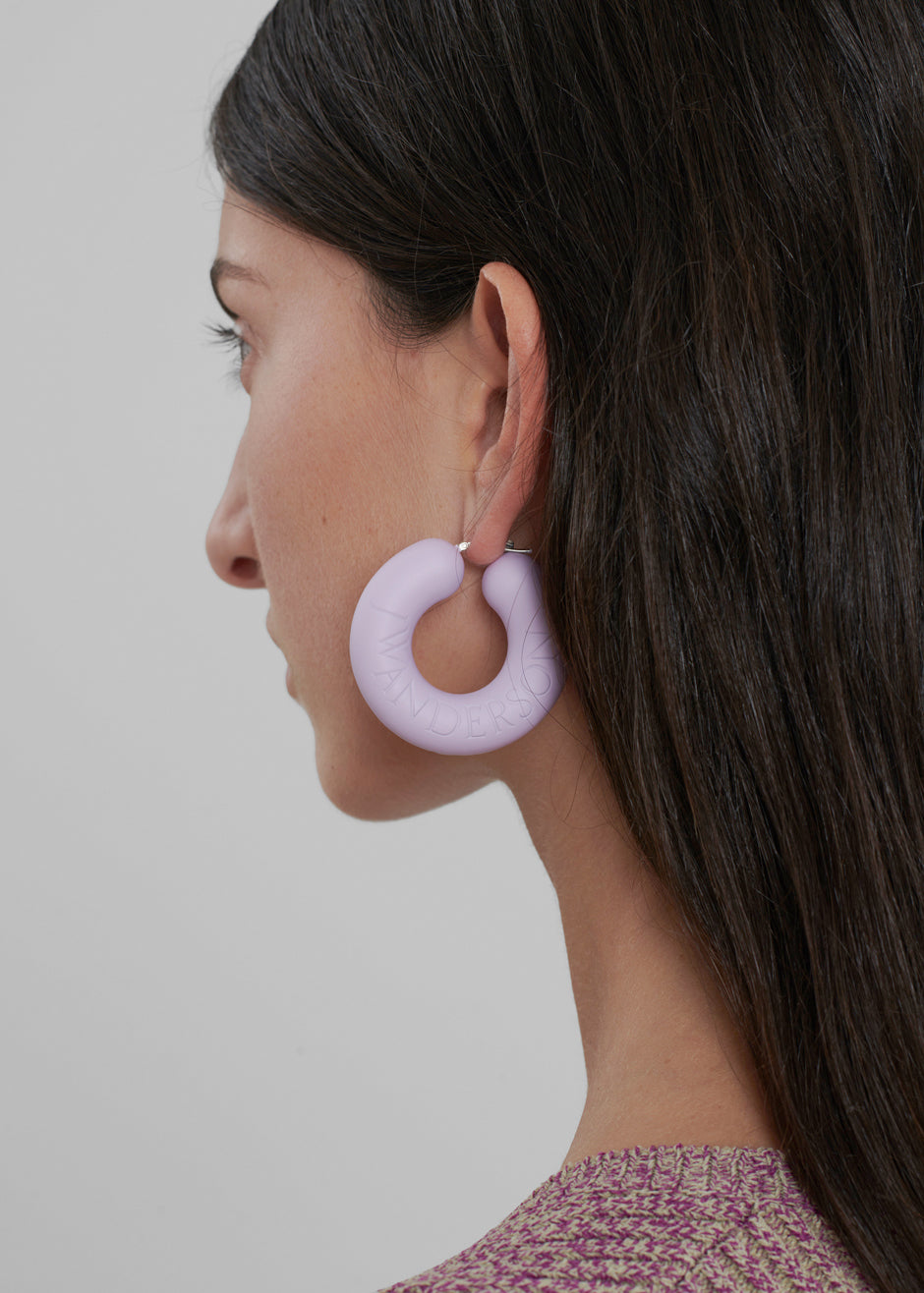 JW Anderson Bumper-Tube Earrings - Lilac - 1
