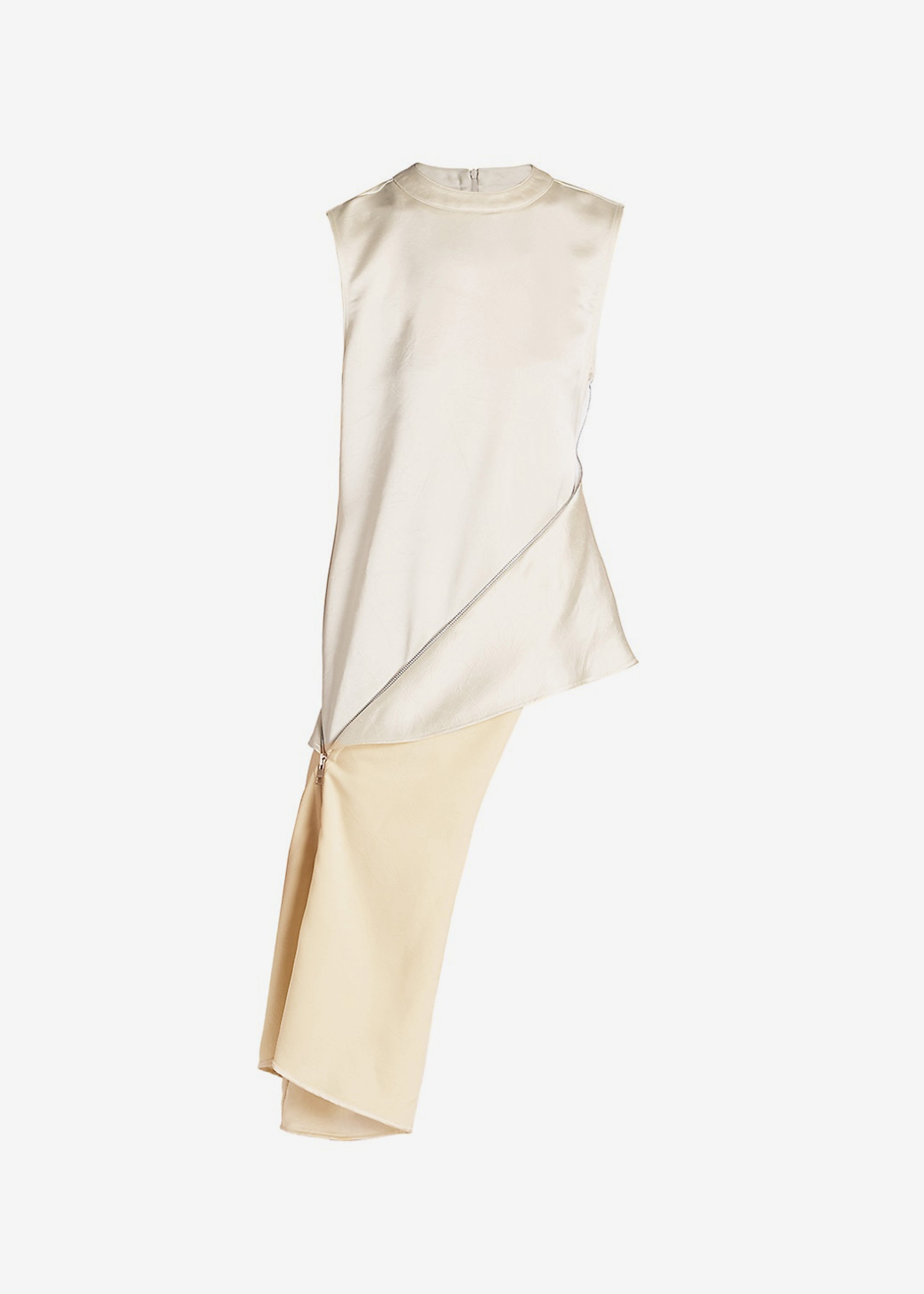 JW Anderson Zip Detail Sleeveless Top - Off White - 7