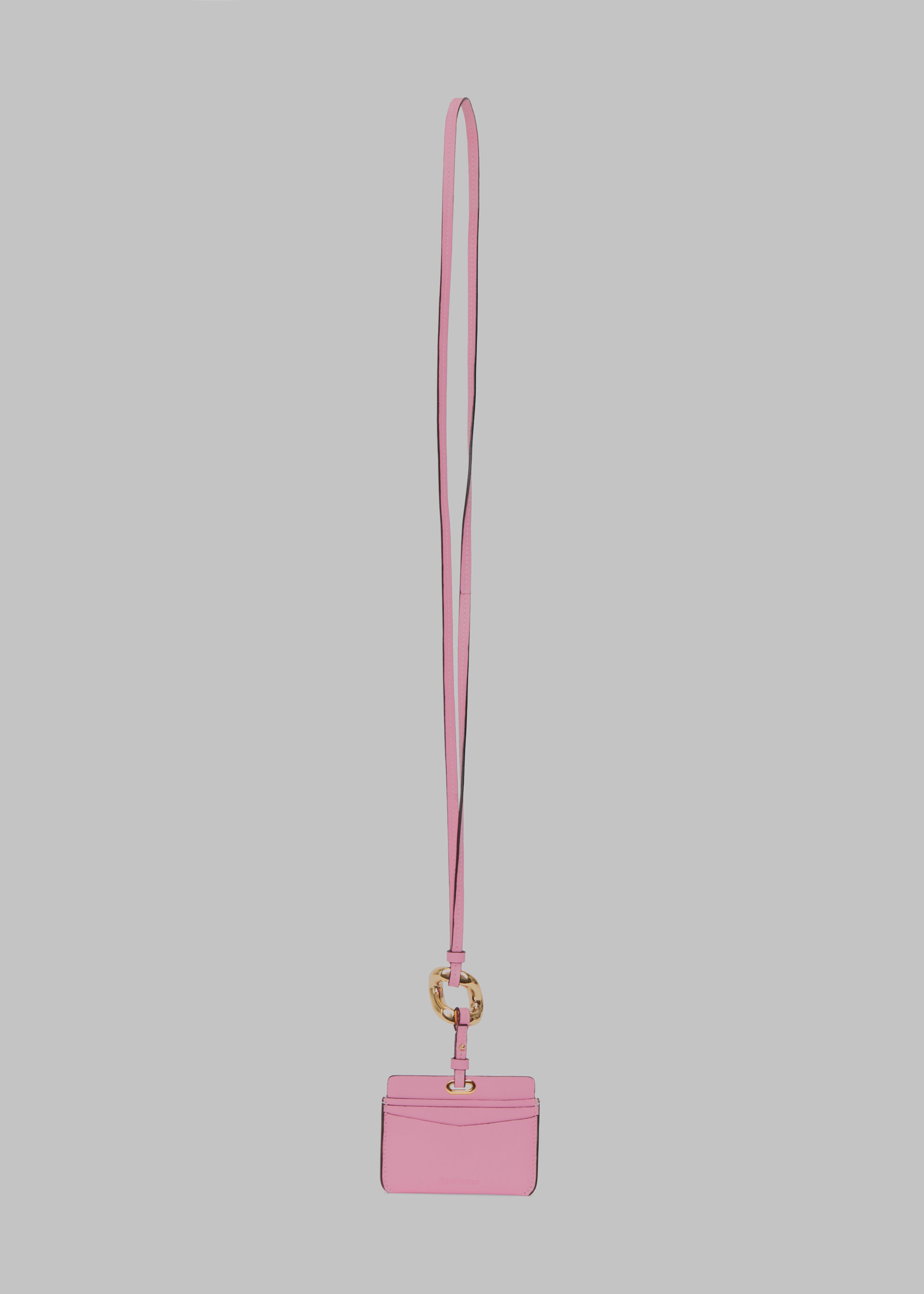 JW Anderson Cardholder with Chain Link Strap - Pink - 1