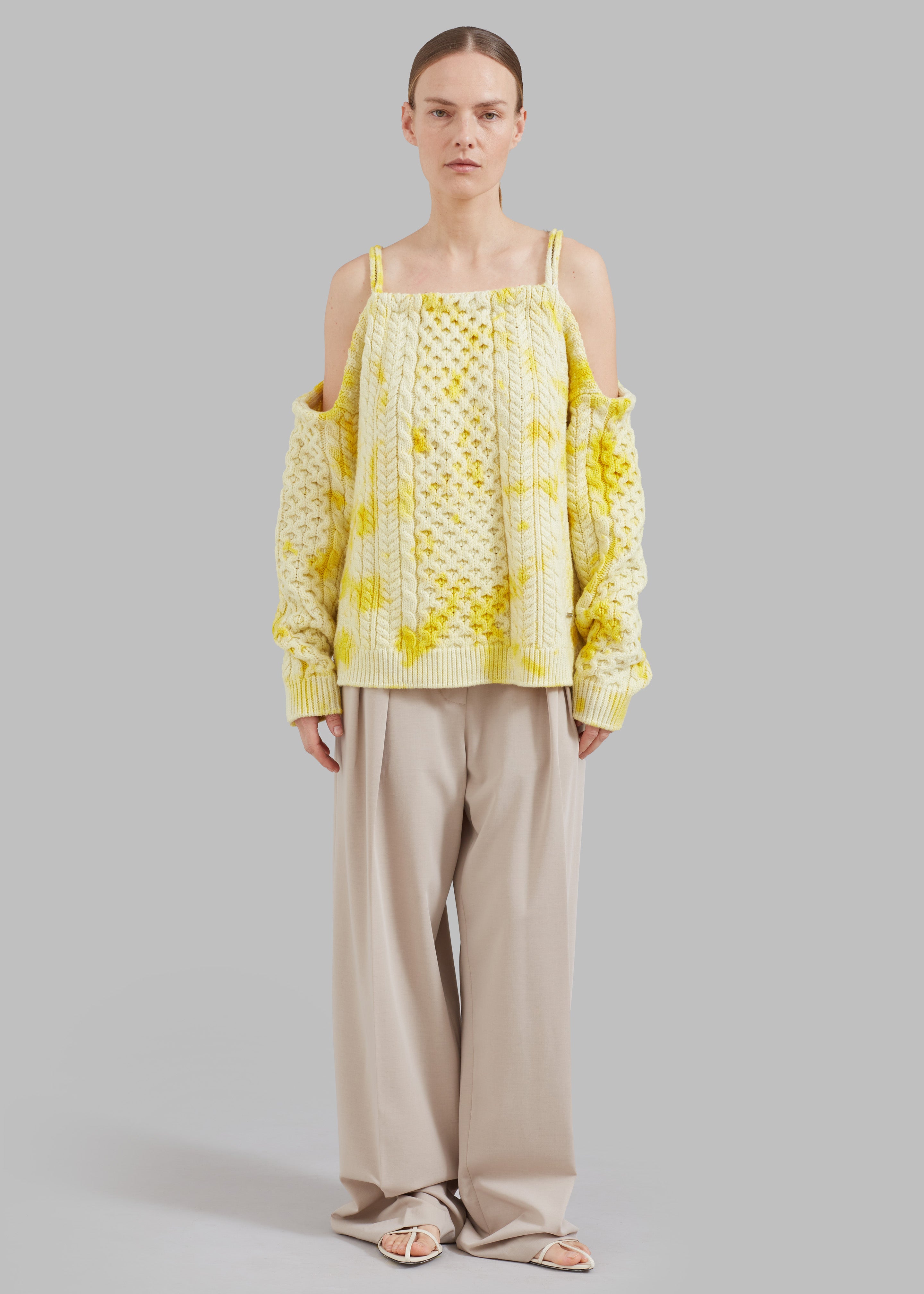 JW Anderson Cold Shoulder Cable Jumper - Yellow – The Frankie Shop