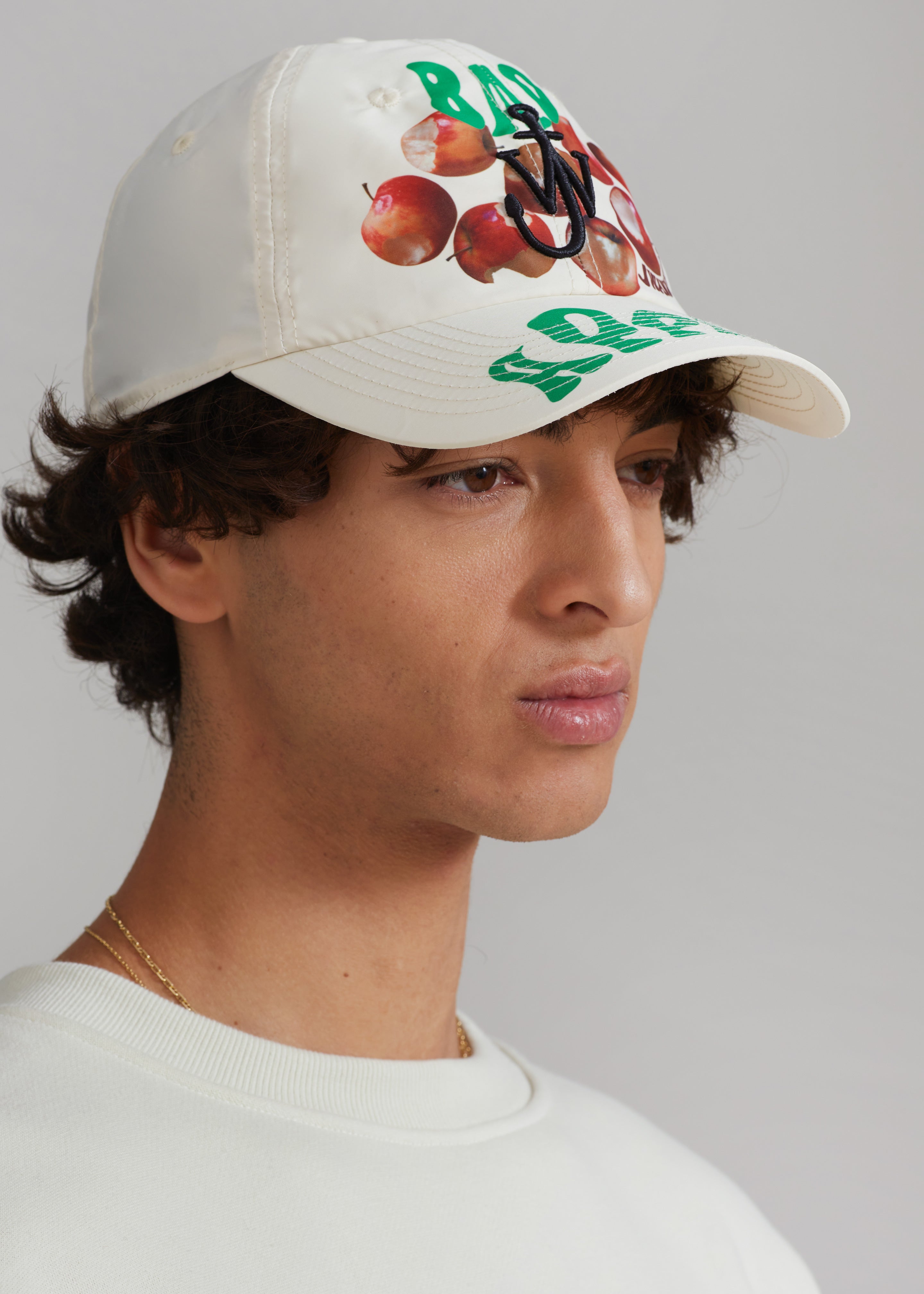 JW Anderson Baseball Cap With Apple Print - White – The Frankie Shop