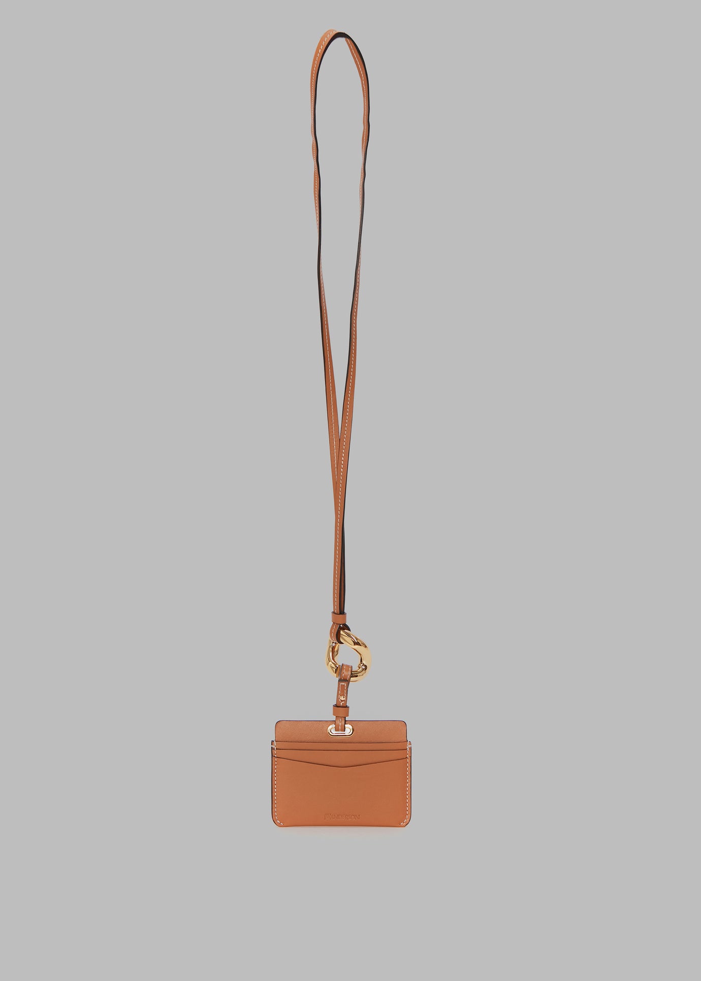 JW Anderson Cardholder with Chain Link Strap - Pecan