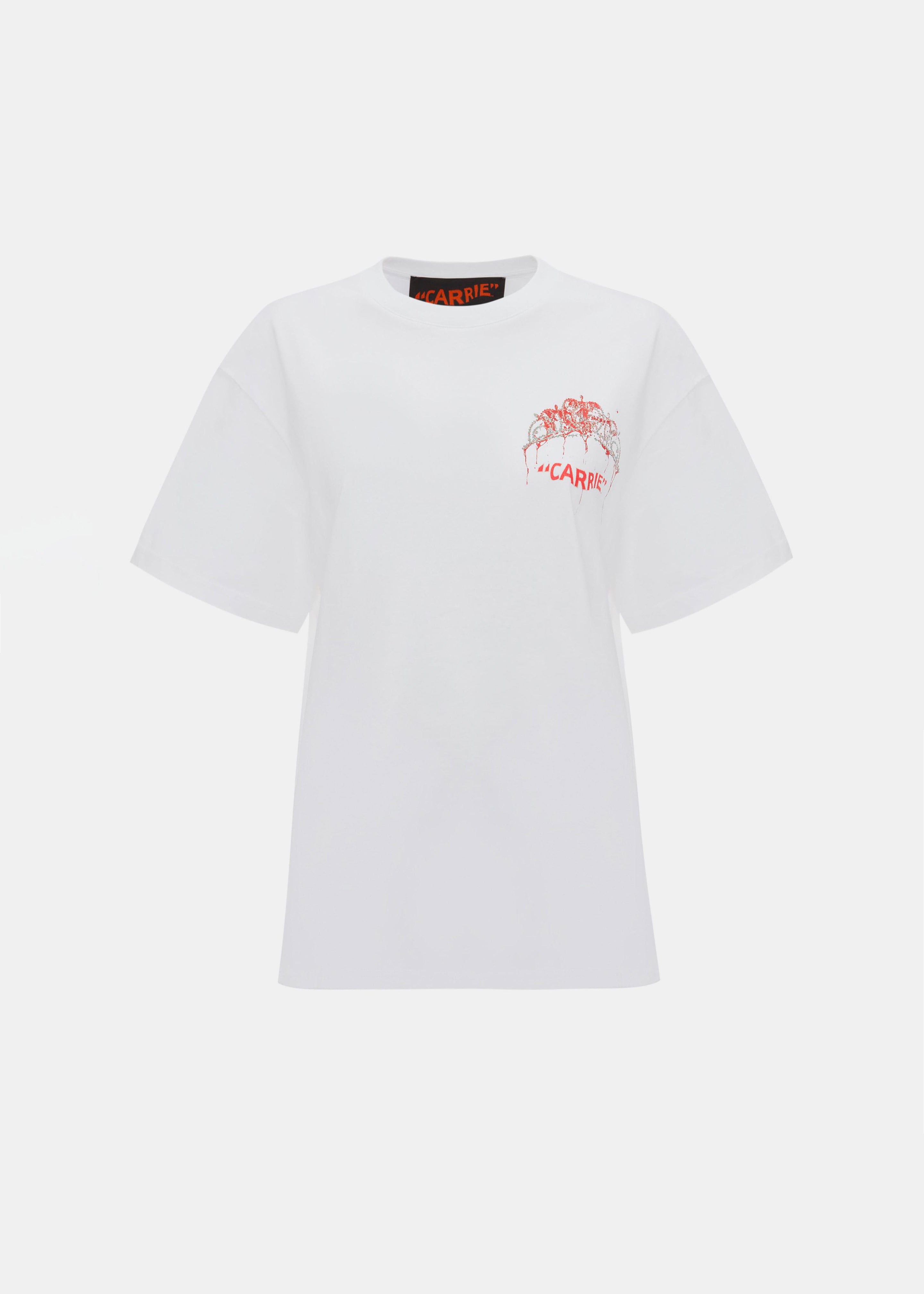 JW Anderson Carrie Tiara Chest Embroidery T-Shirt - White - 5