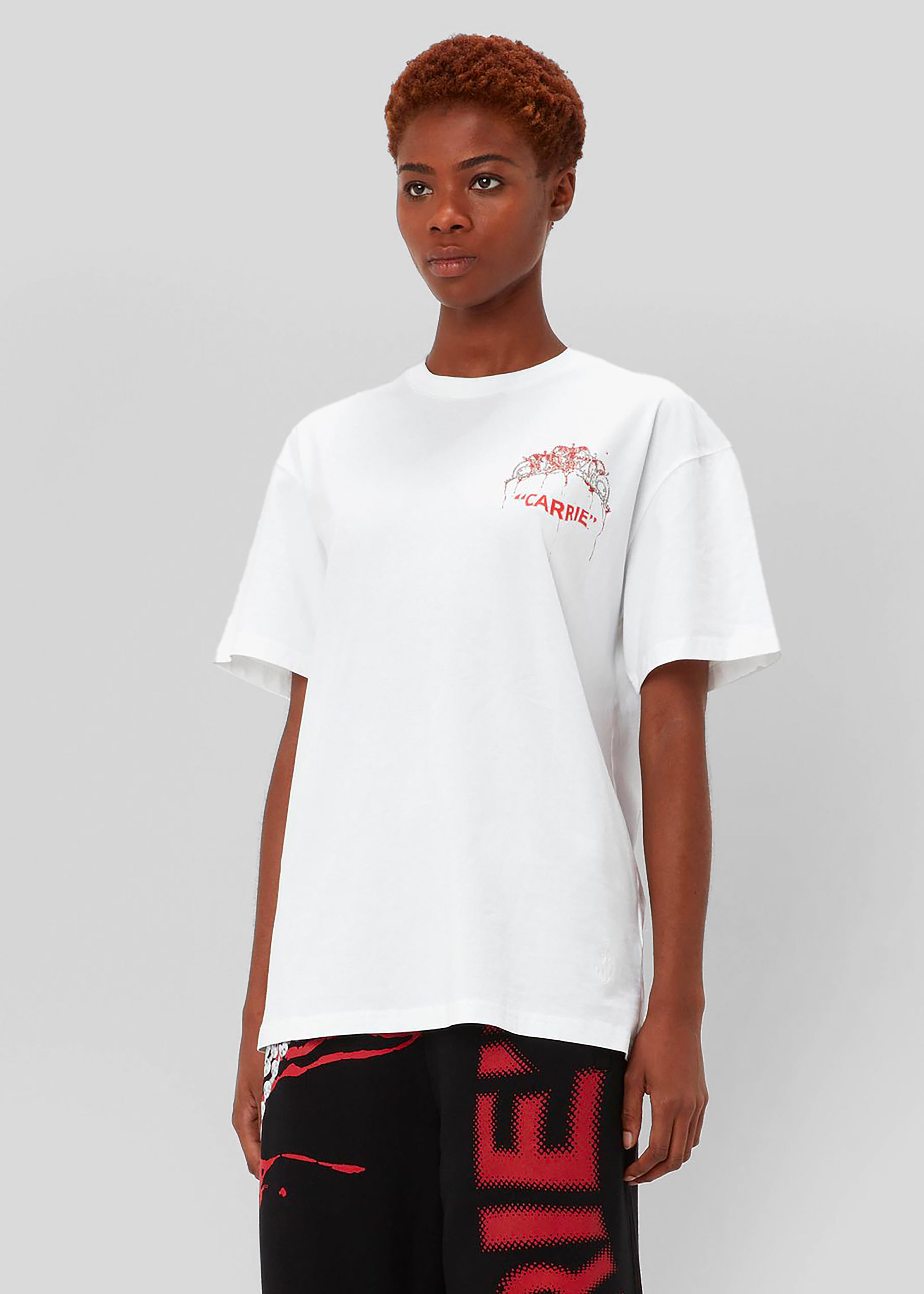 JW Anderson Carrie Tiara Chest Embroidery T-Shirt - White - 2