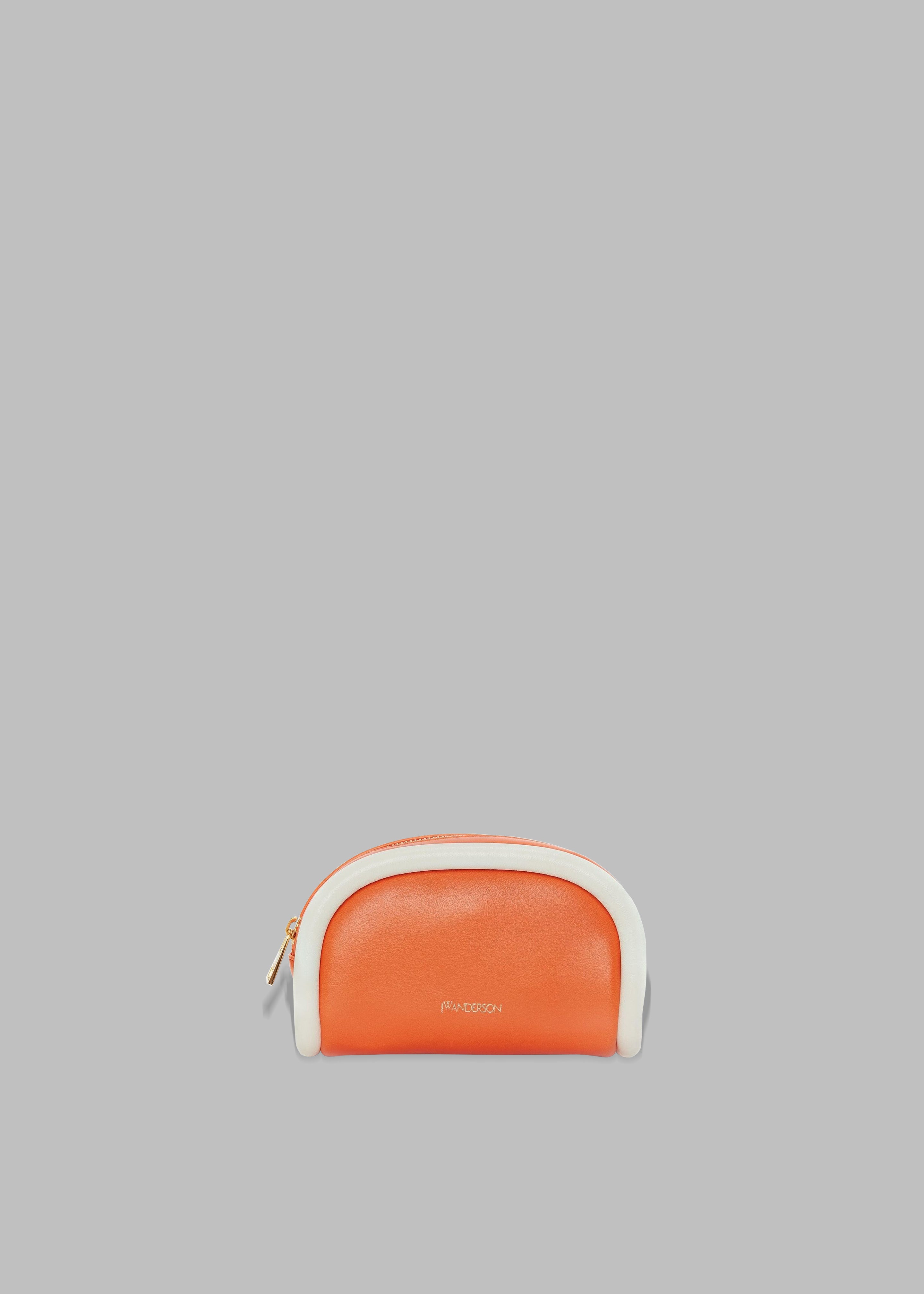 JW Anderson Small Leather Bumper-Pouch - Orange/White - 1