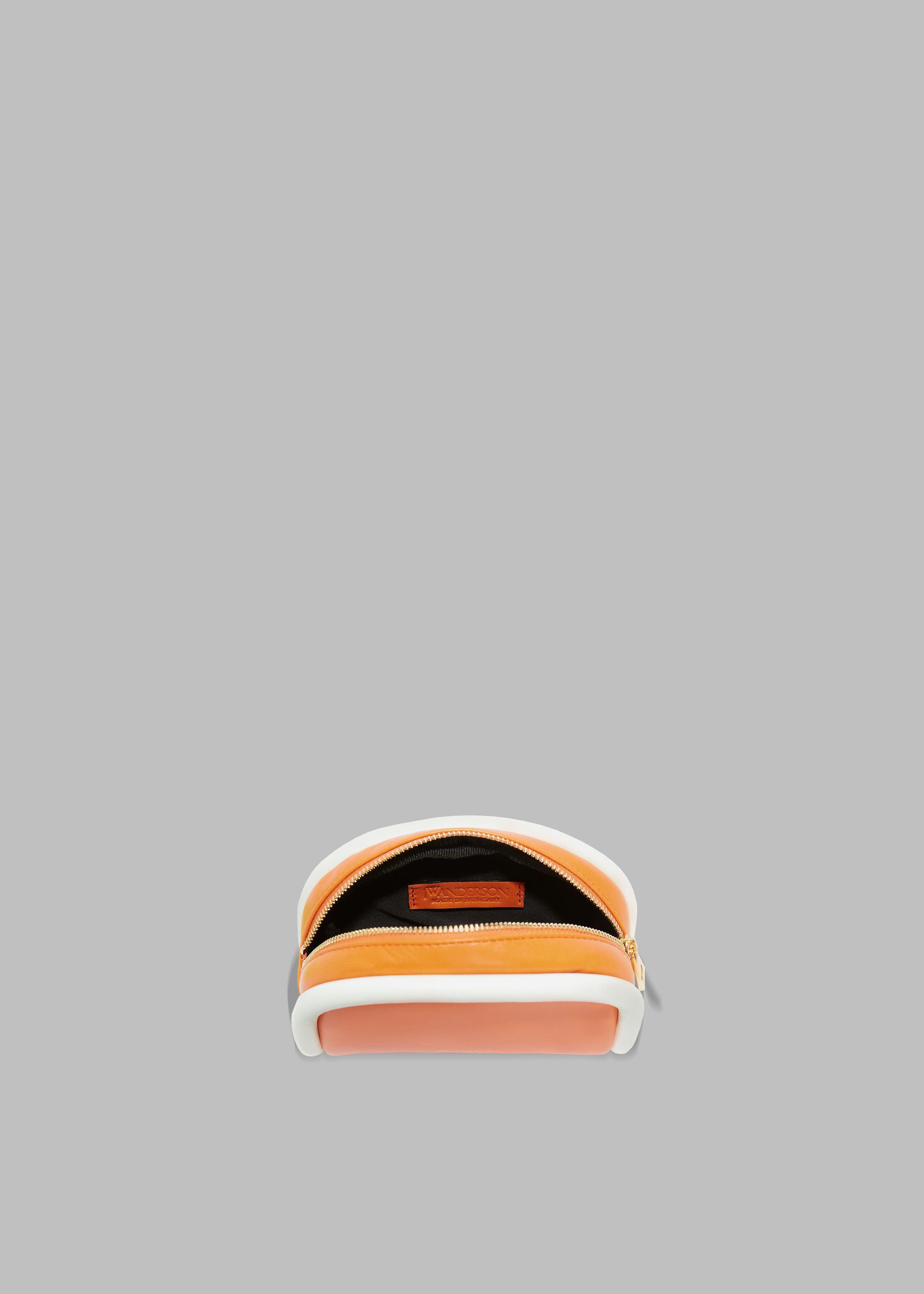 JW Anderson Small Leather Bumper-Pouch - Orange/White - 4