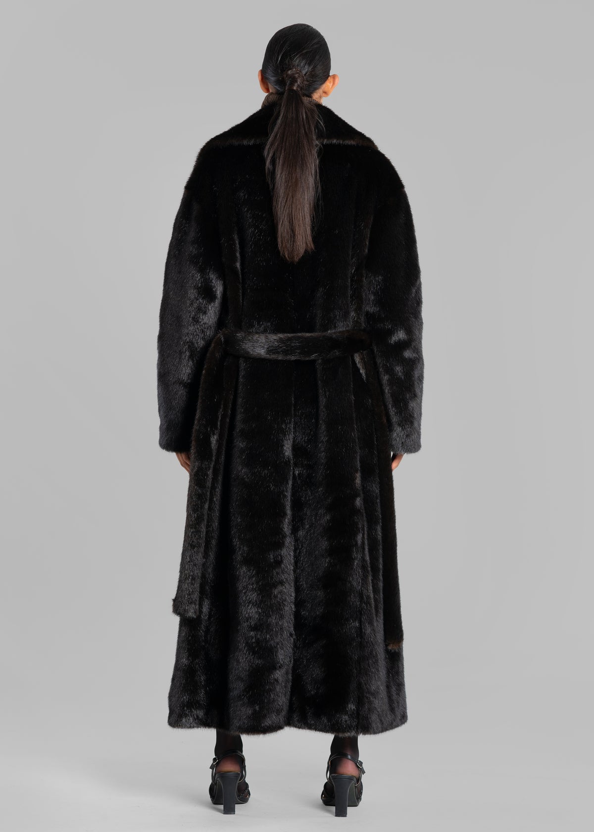 Joni Faux Fur Coat - Dark Espresso - 8