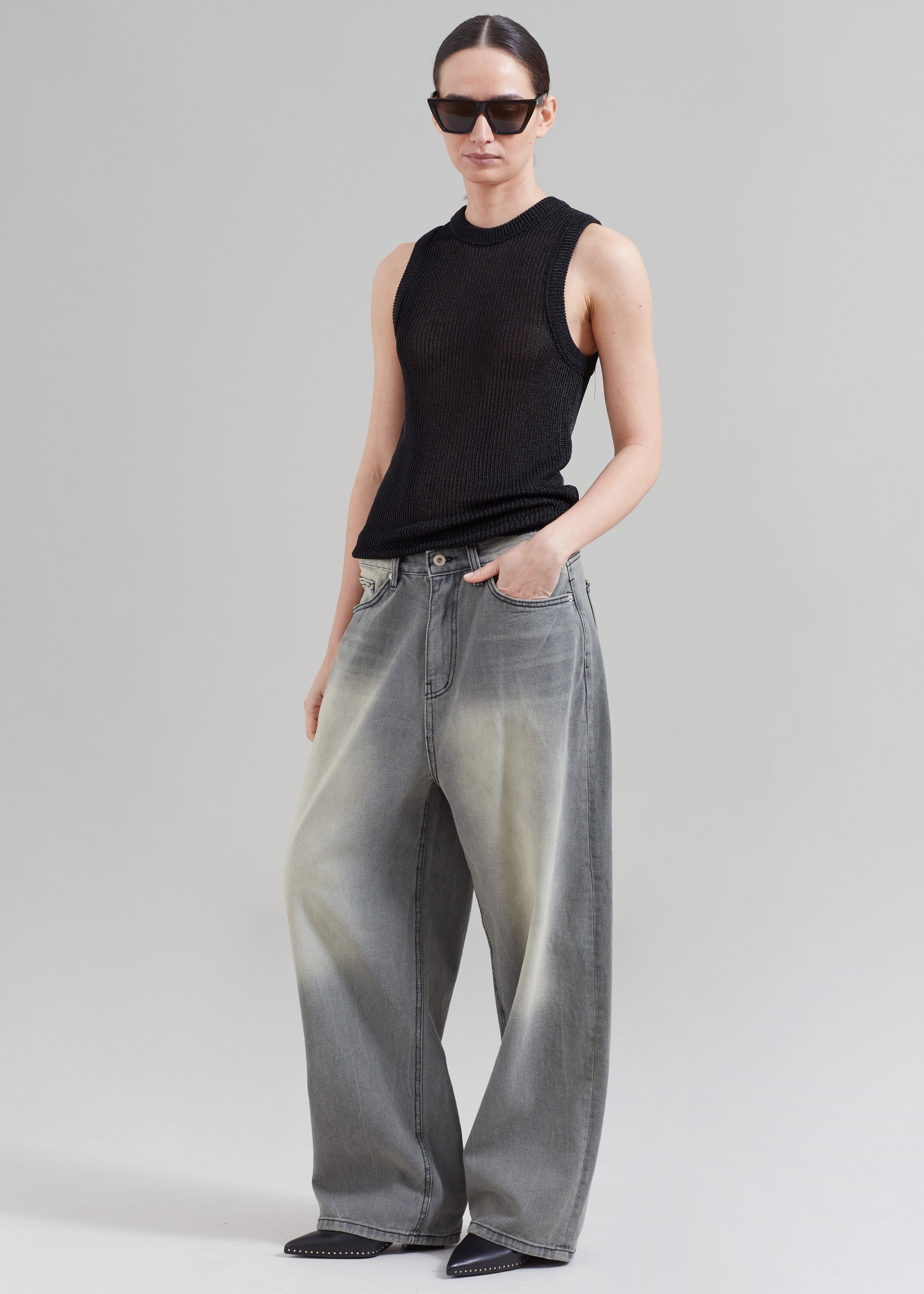Shapewear TNG Wide leg baggy pants - grey – Shape Wear Shop