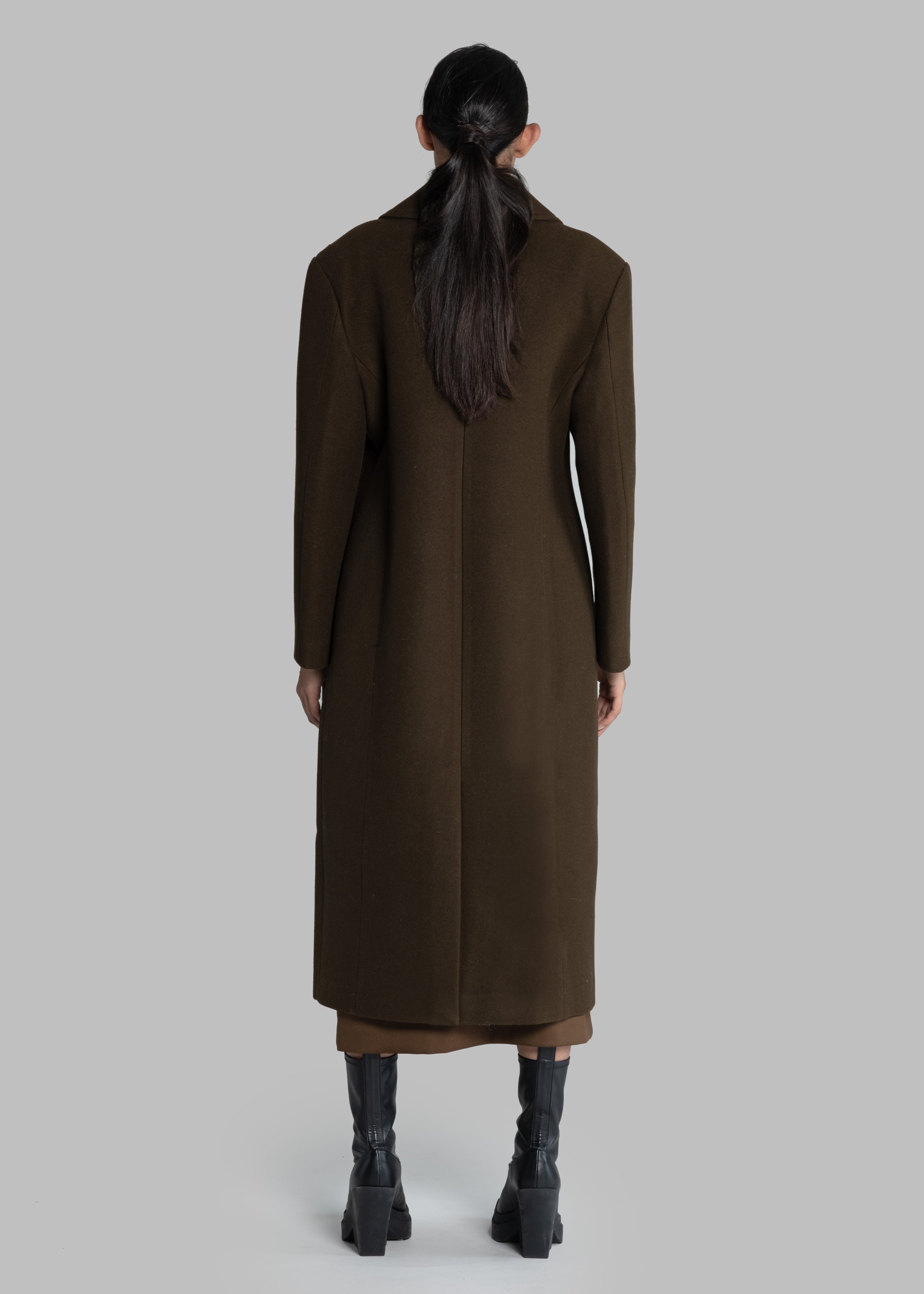 Karli Double Breasted Coat - Brown - 5