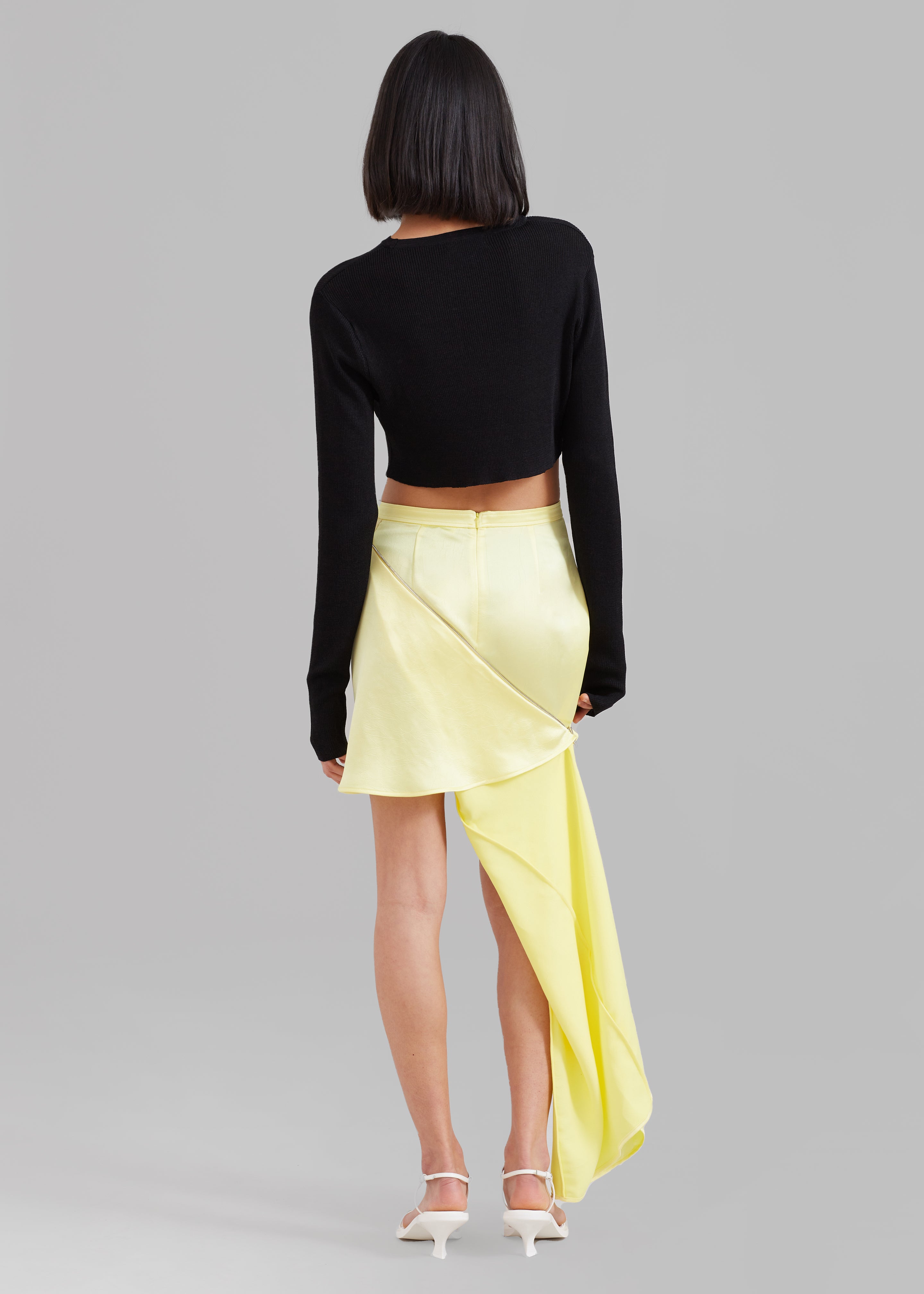 JW Anderson Zip Detail Mini Skirt - Pale Yellow - 7
