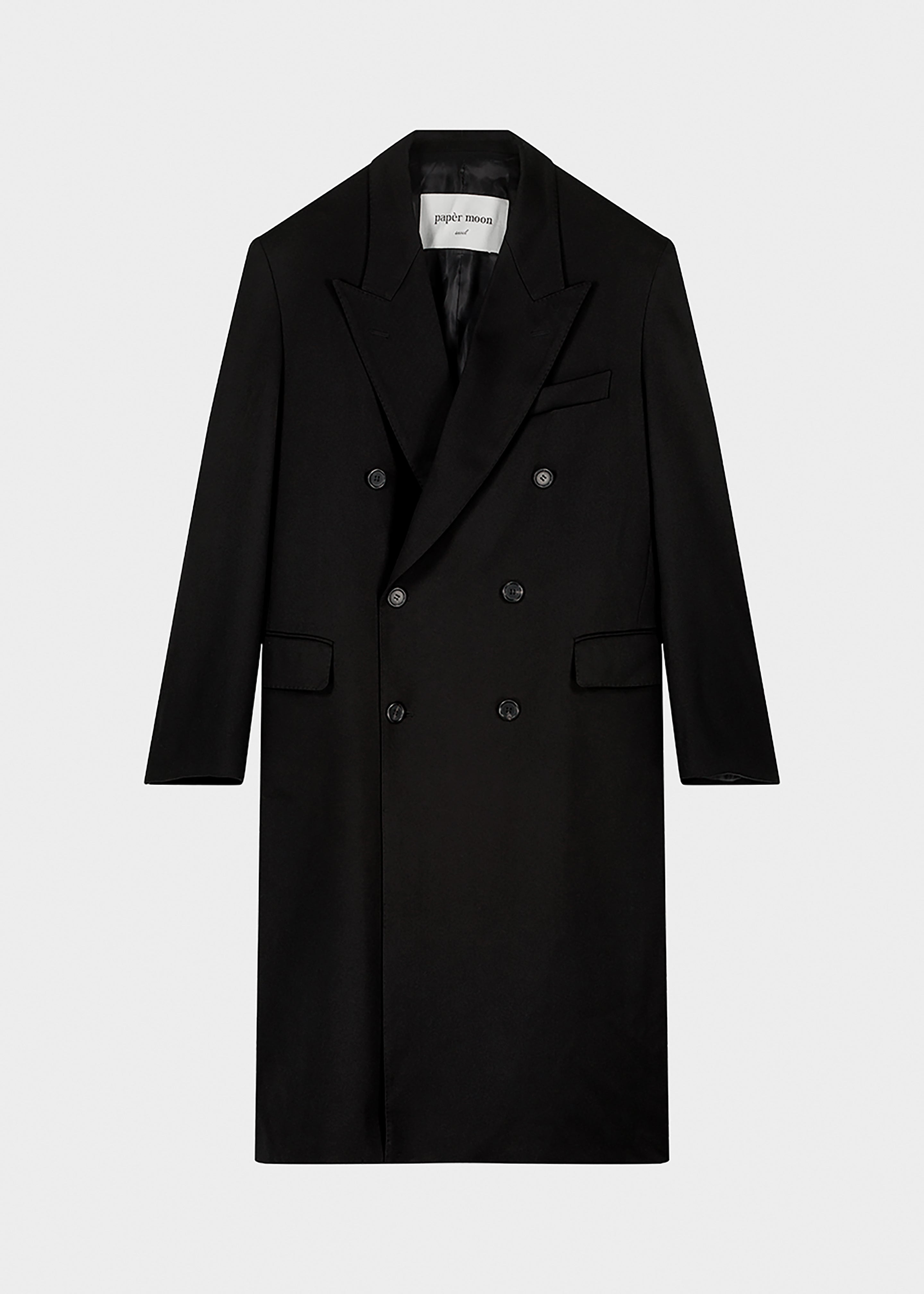 London Double Breasted Coat - Black - 10