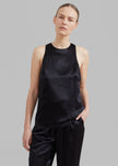 Loulou Studio Estor Silk Tank Top - Black