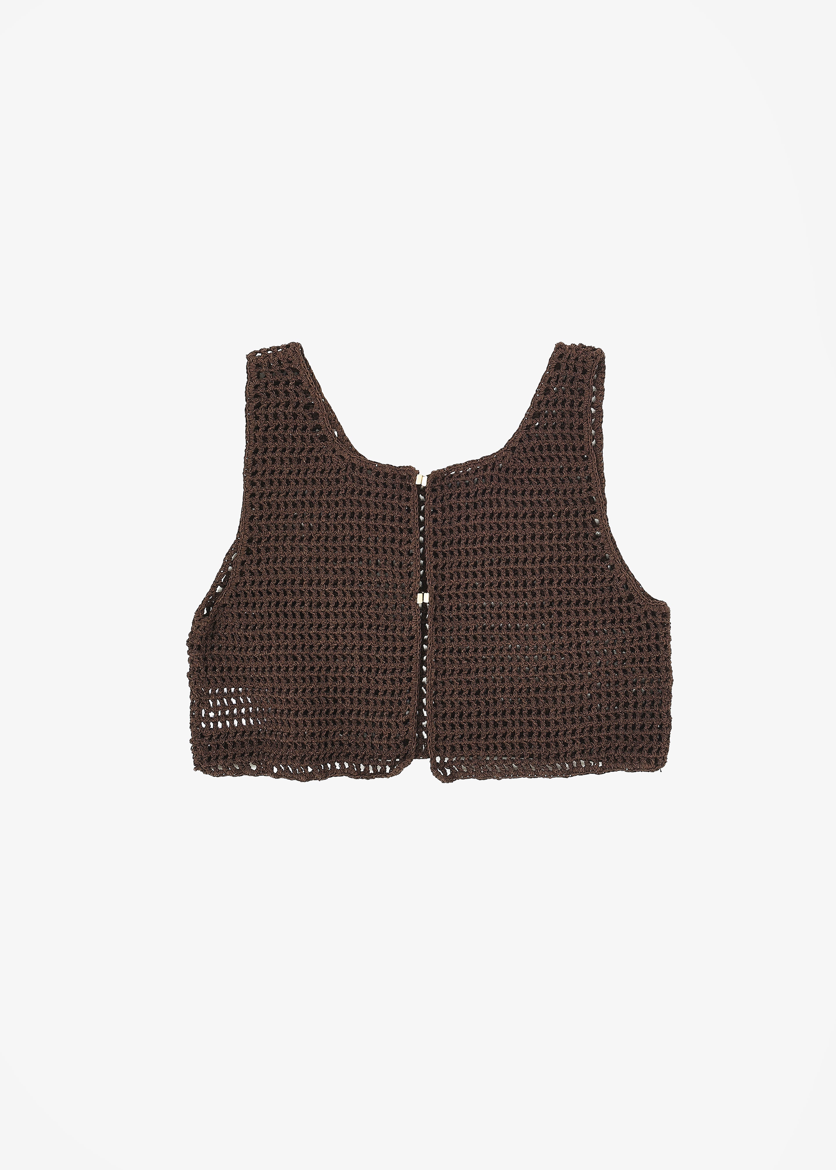 Low Classic Handmade 2-Way Knit Top - Brown