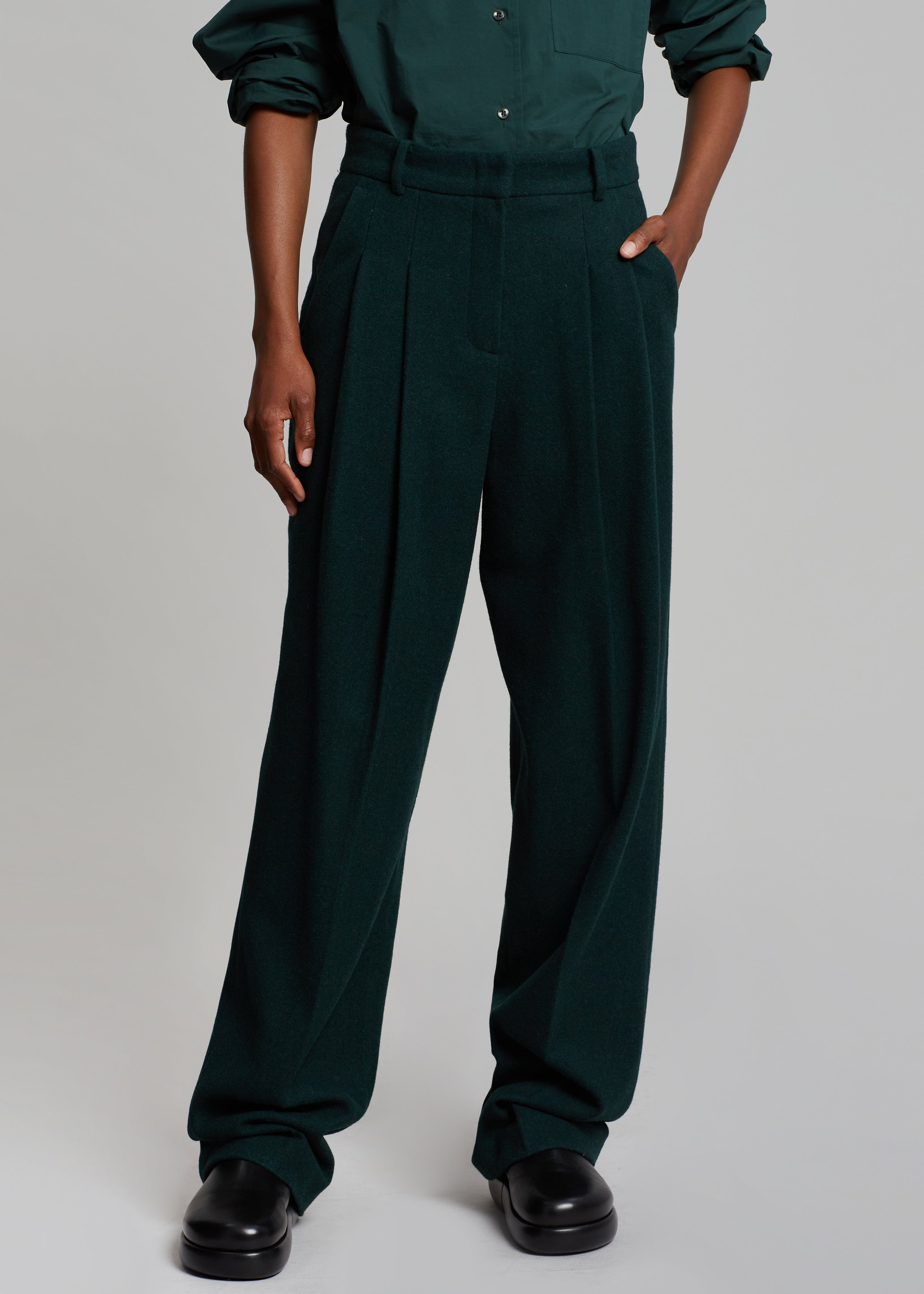 Buy Olive Green Merino Wool Pants For Men Online In India