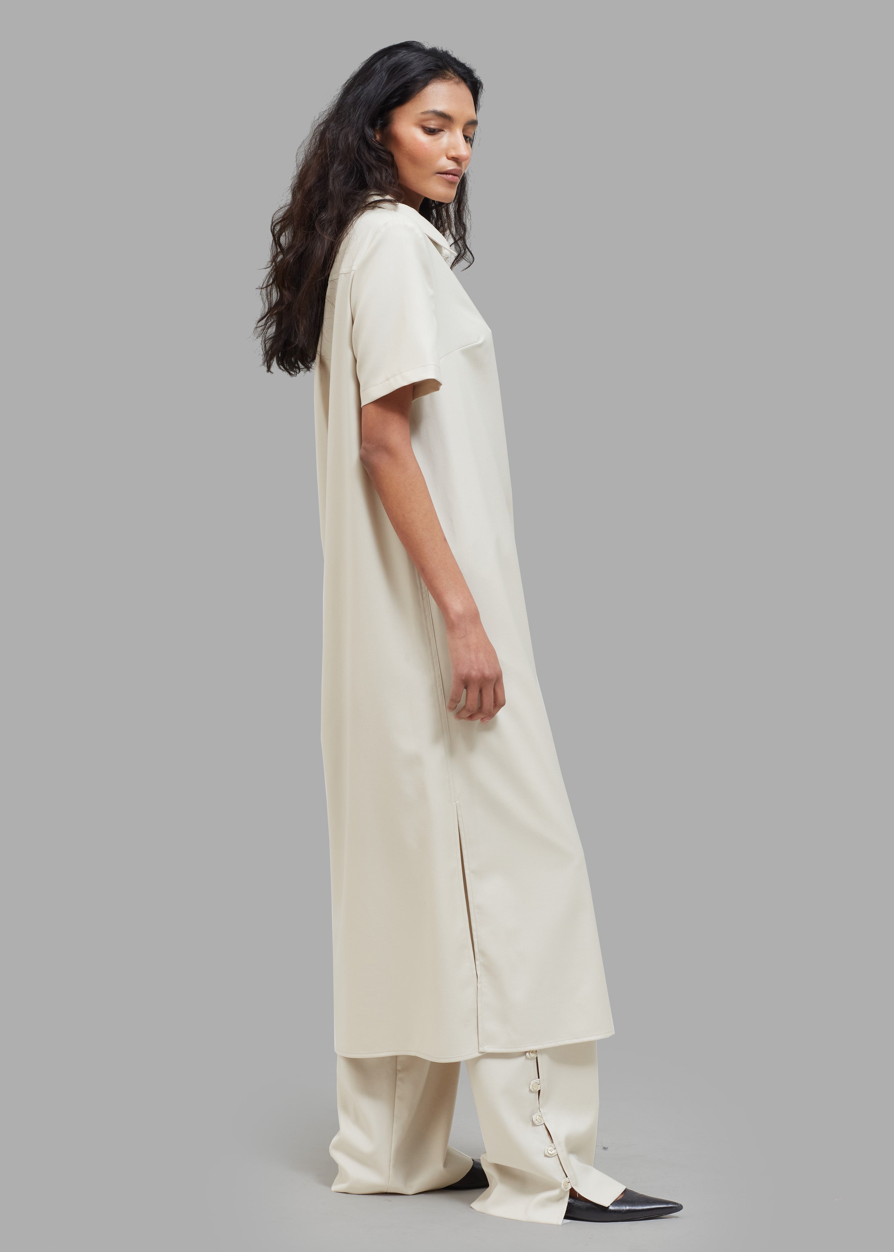 Loulou Studio Bira Polo Shirt Dress - Beige - 8