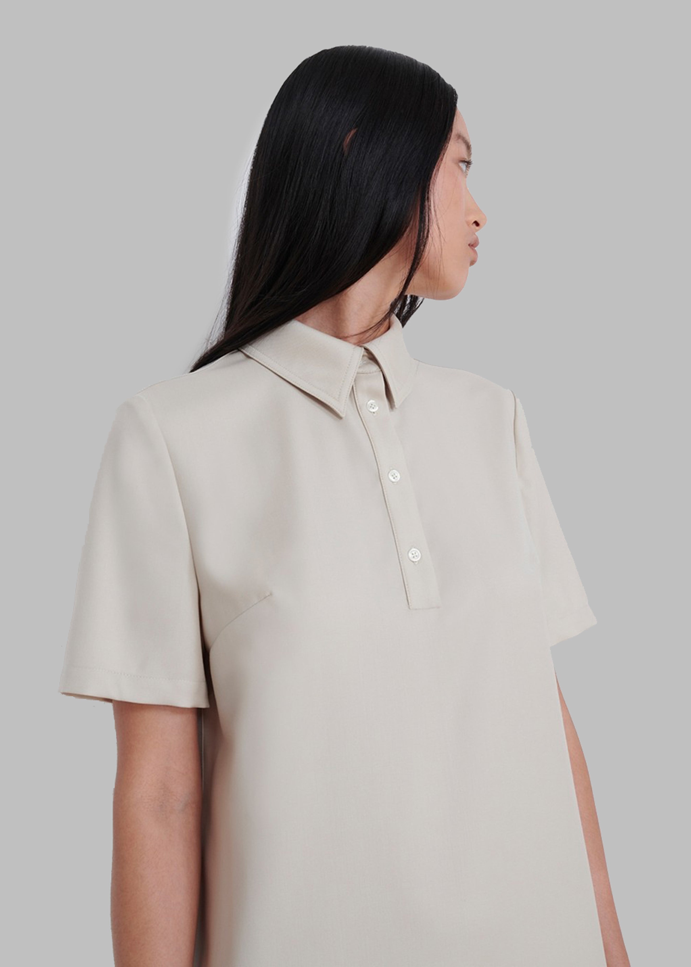 Loulou Studio Bira Polo Shirt Dress - Beige - 2