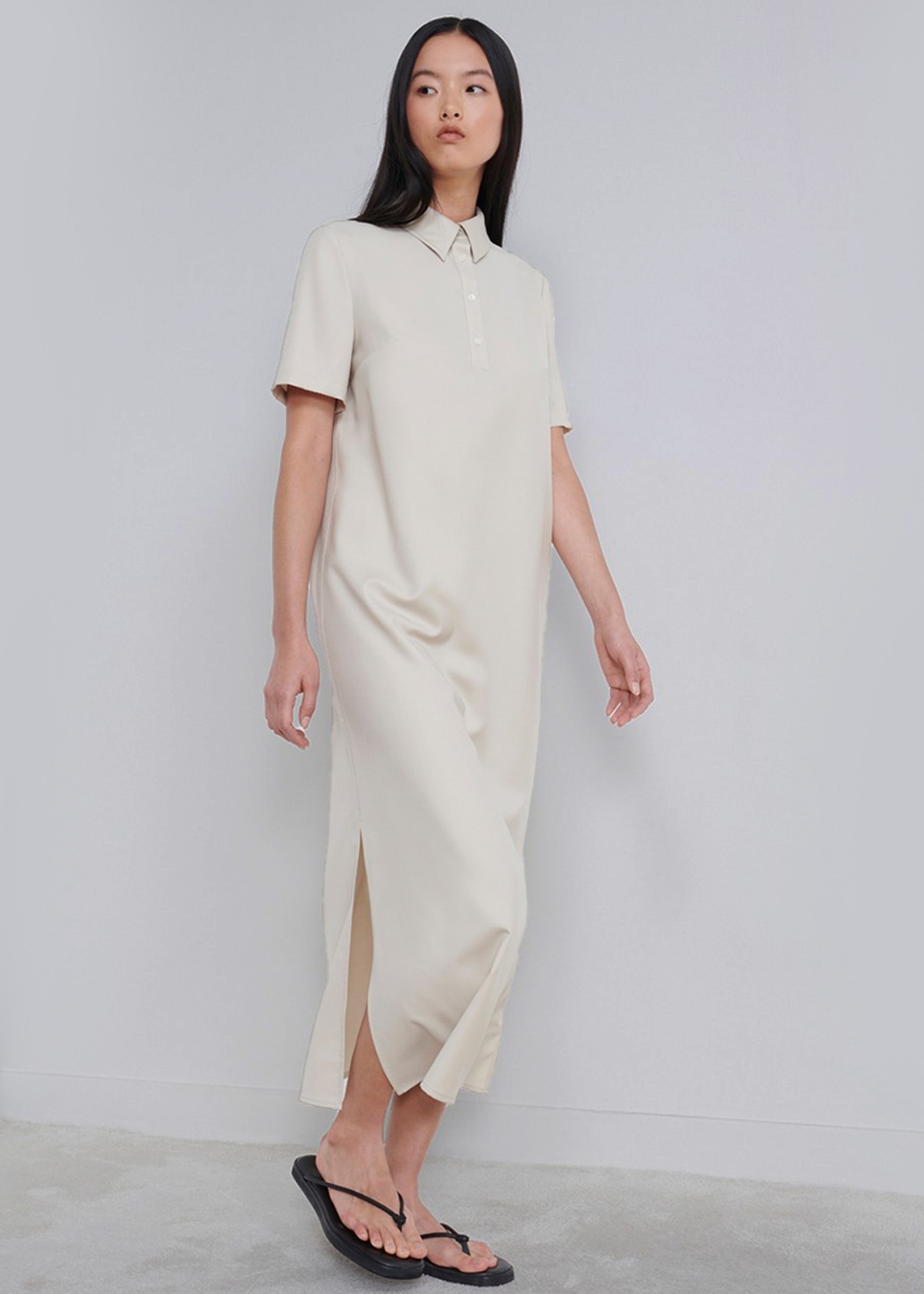Loulou Studio Bira Polo Shirt Dress - Beige – The Frankie Shop