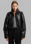 Low Classic Cropped Puffer Jacket - Black