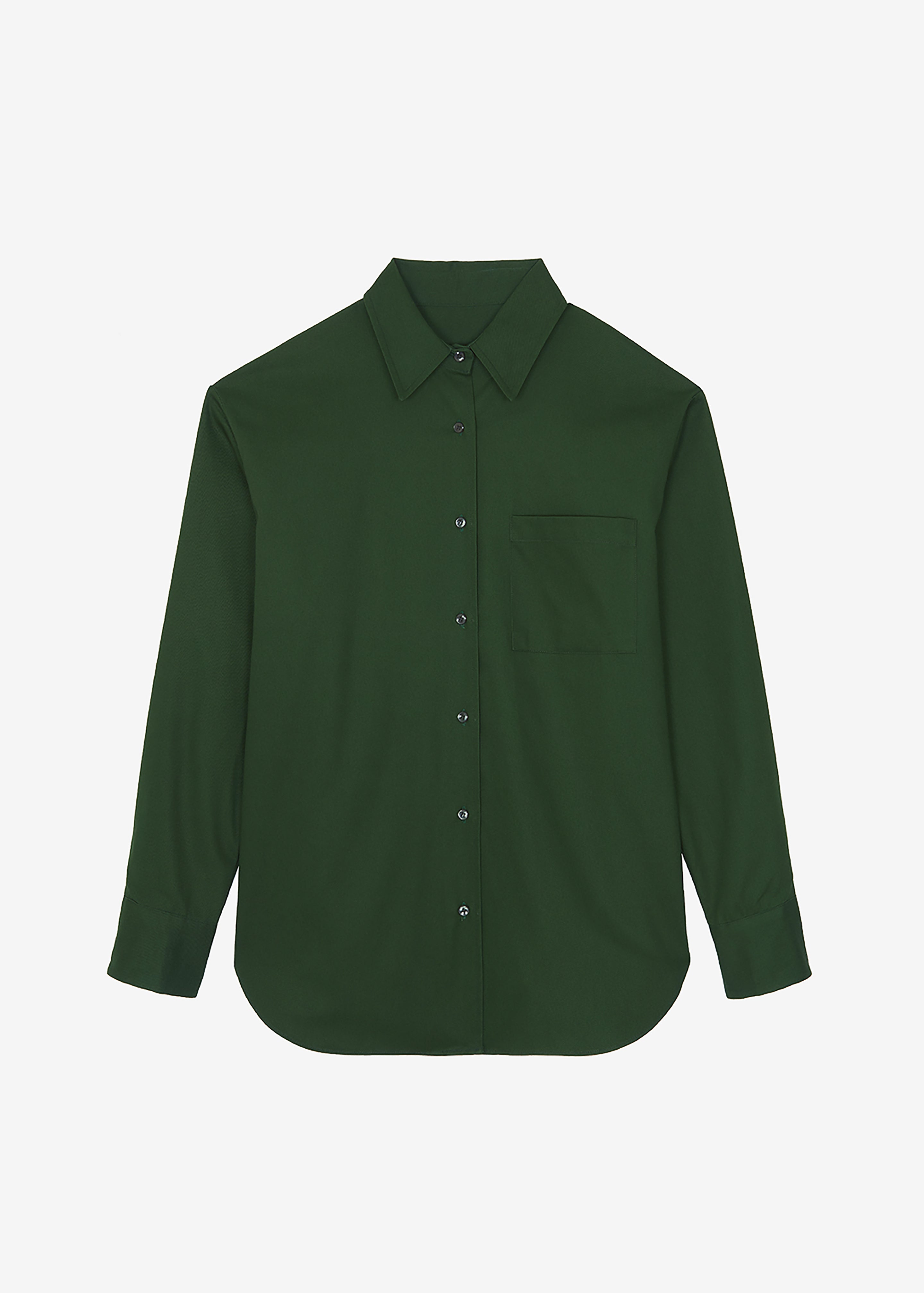 Lui Twill Overshirt - Forest Green - 6