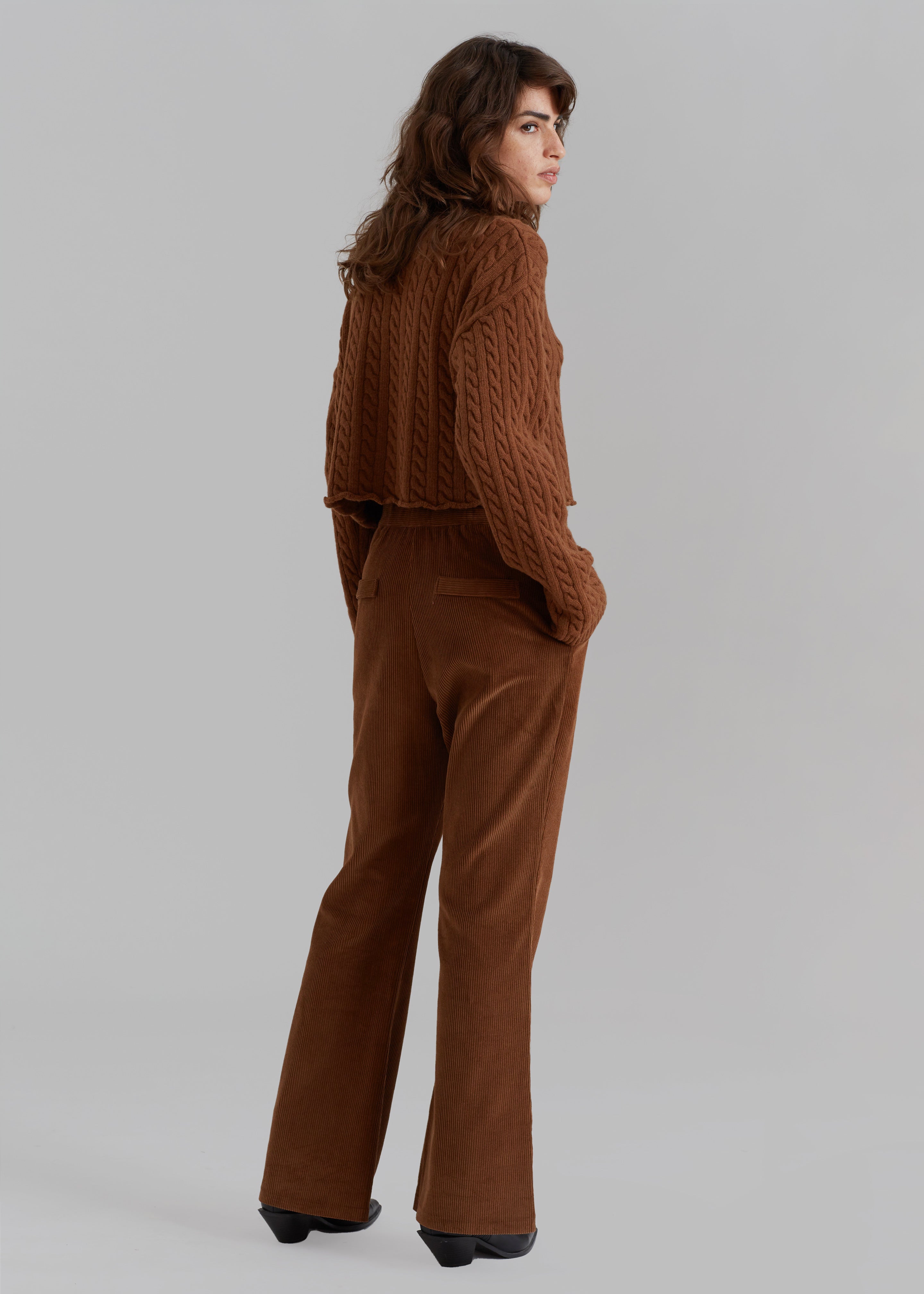 Lydian Corduroy Flare Pants - Brown – The Frankie Shop