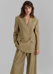 Lyxe Collarless Blazer - Taupe