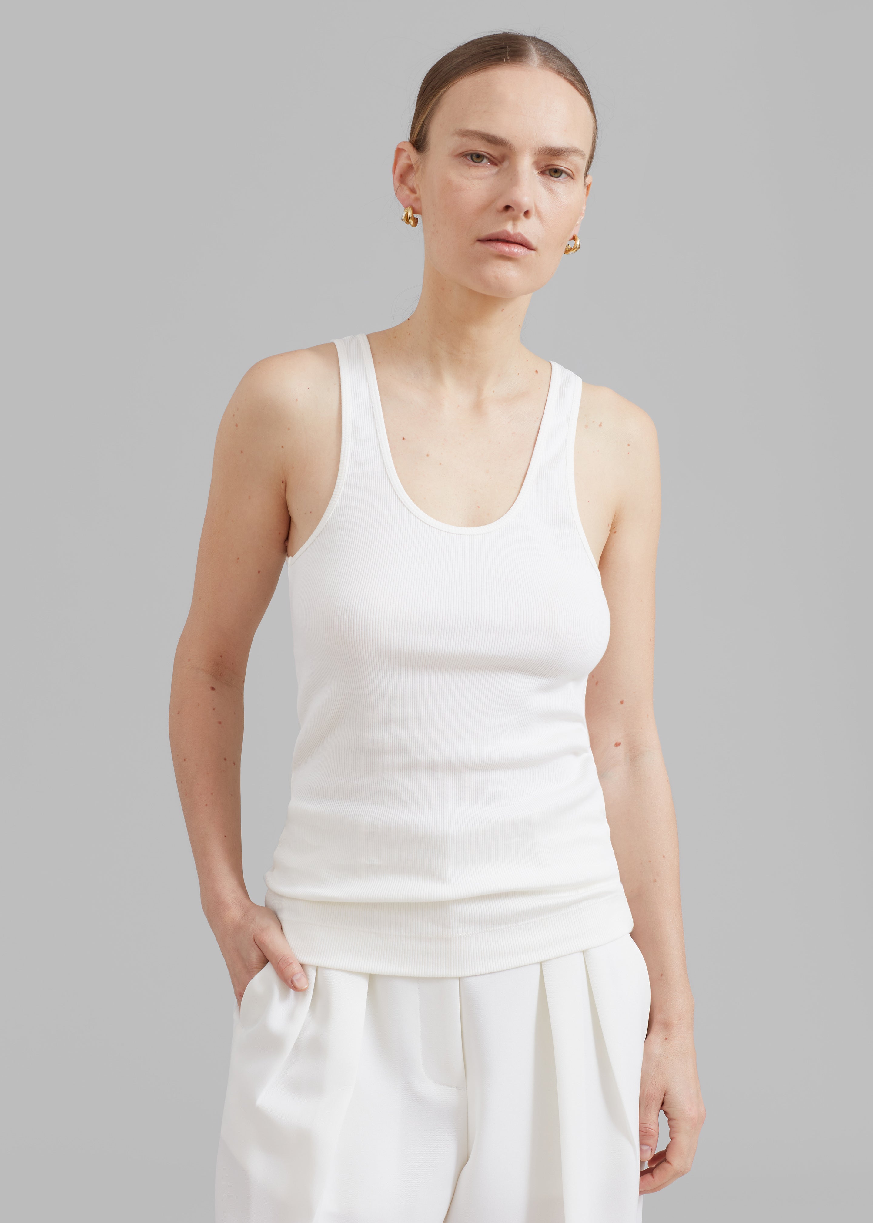 By Malene Birger Anisa Tank Top Soft White