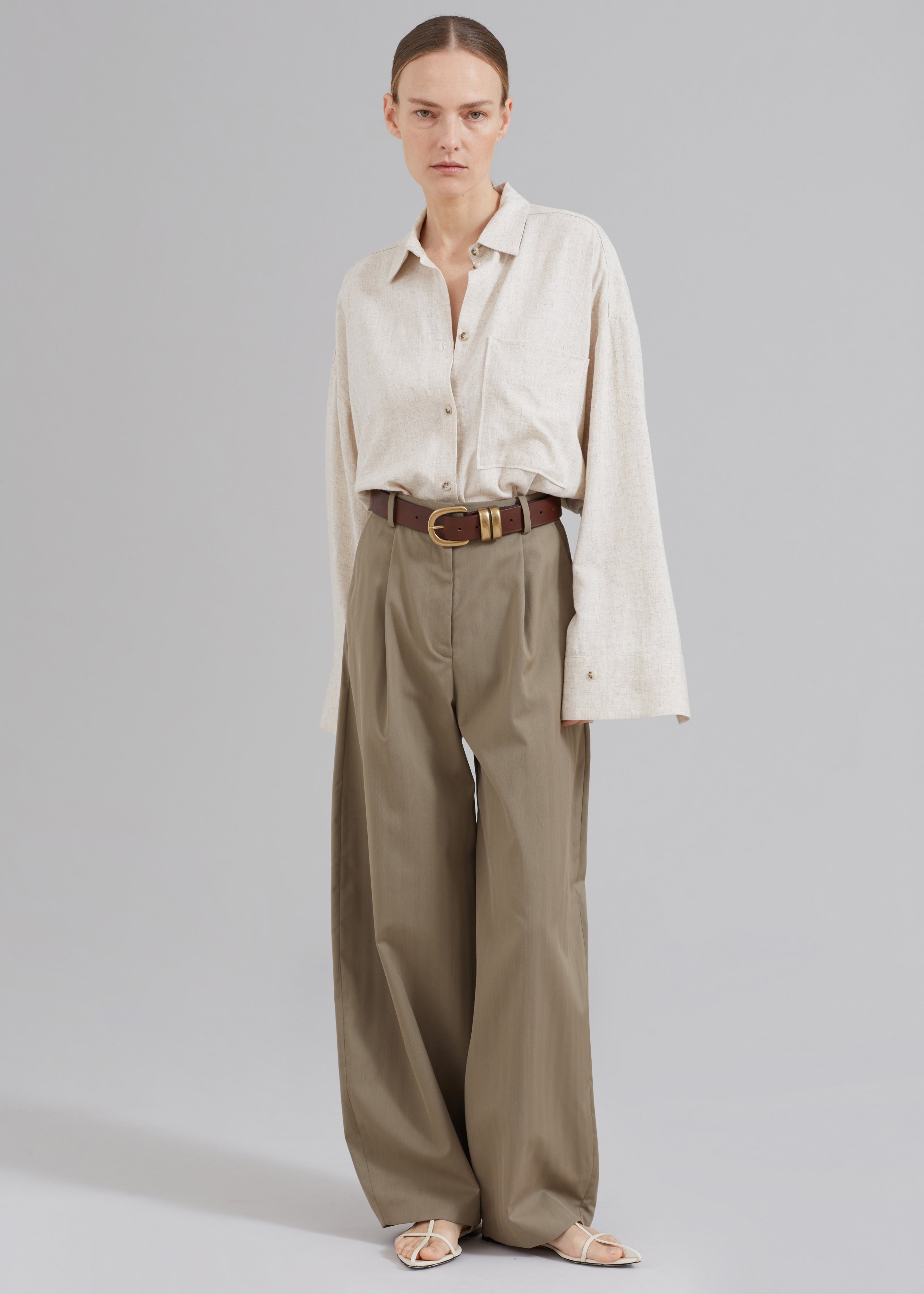 By Malene Birger Povilos High-Waisted Trousers - Fallen Rock – The ...