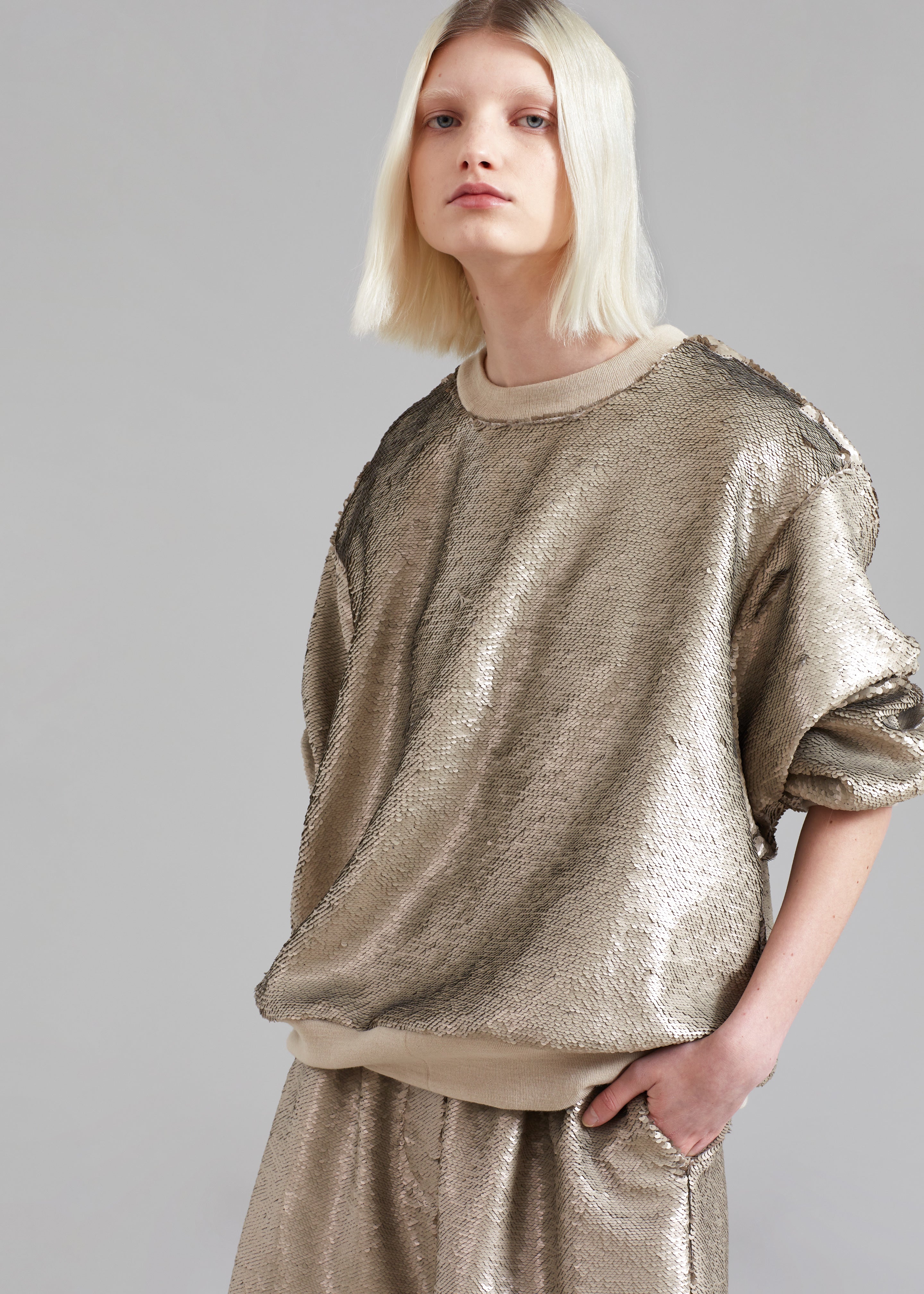 Metz Sequins Sweatshirt - Bronze - 7