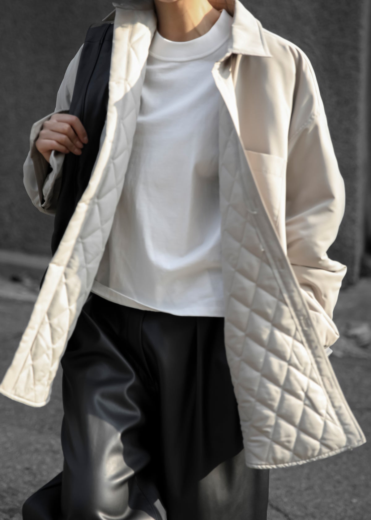 Dean Padded Shirt Jacket - Mastic - 2