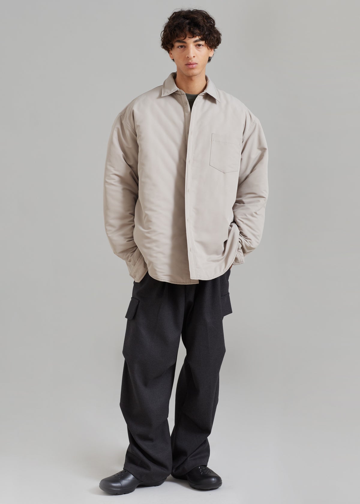 Dean Padded Shirt Jacket - Mastic - 8 - Maine Padded Shirt Jacket - Beige [gender-male]