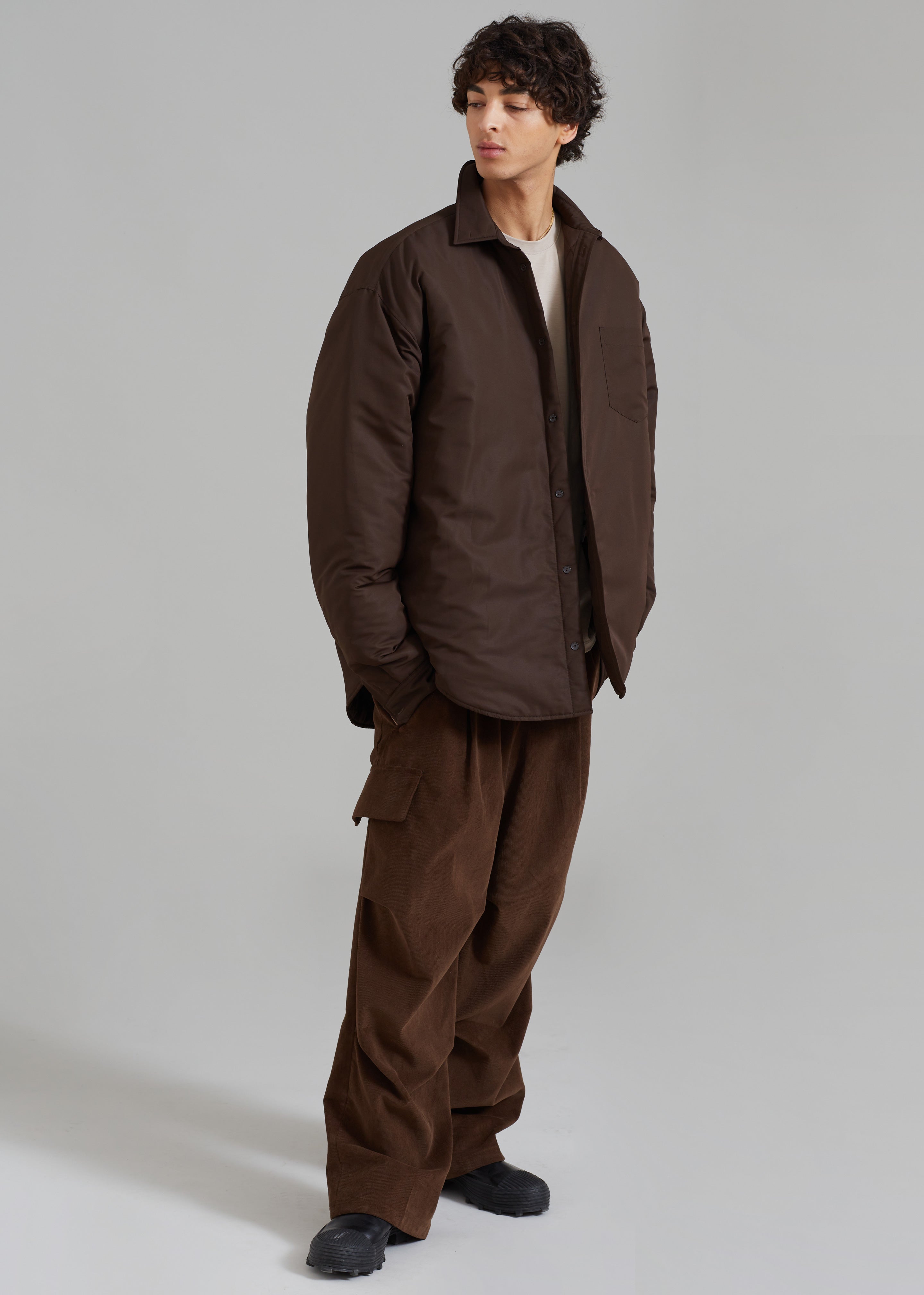 Dean Padded Shirt Jacket - BROWN - 7 - Maine Padded Shirt Jacket - Brown [gender-male]