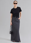 Malvo Long Pencil Skirt - Charcoal