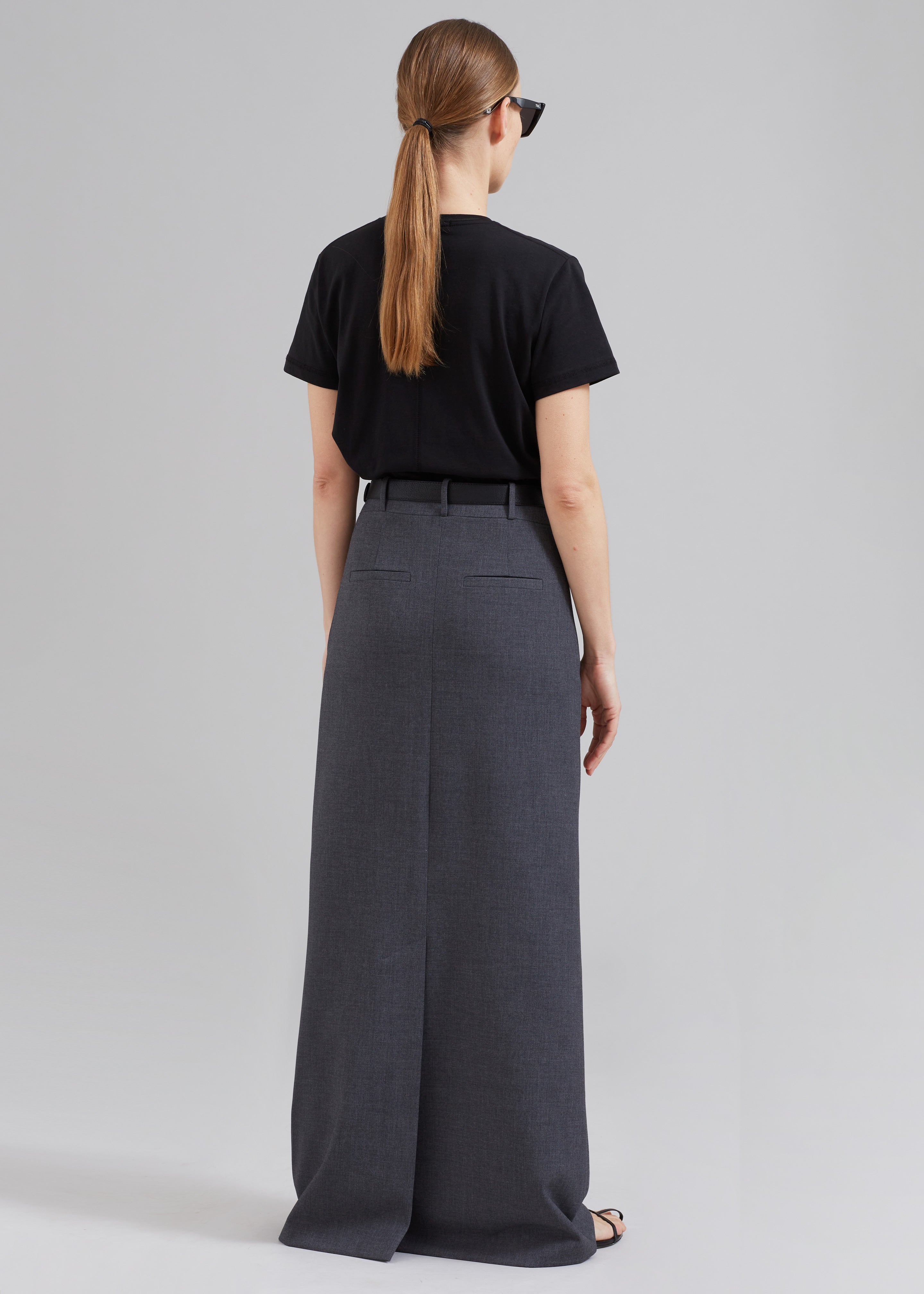 Malvo Long Pencil Skirt - Charcoal - 7