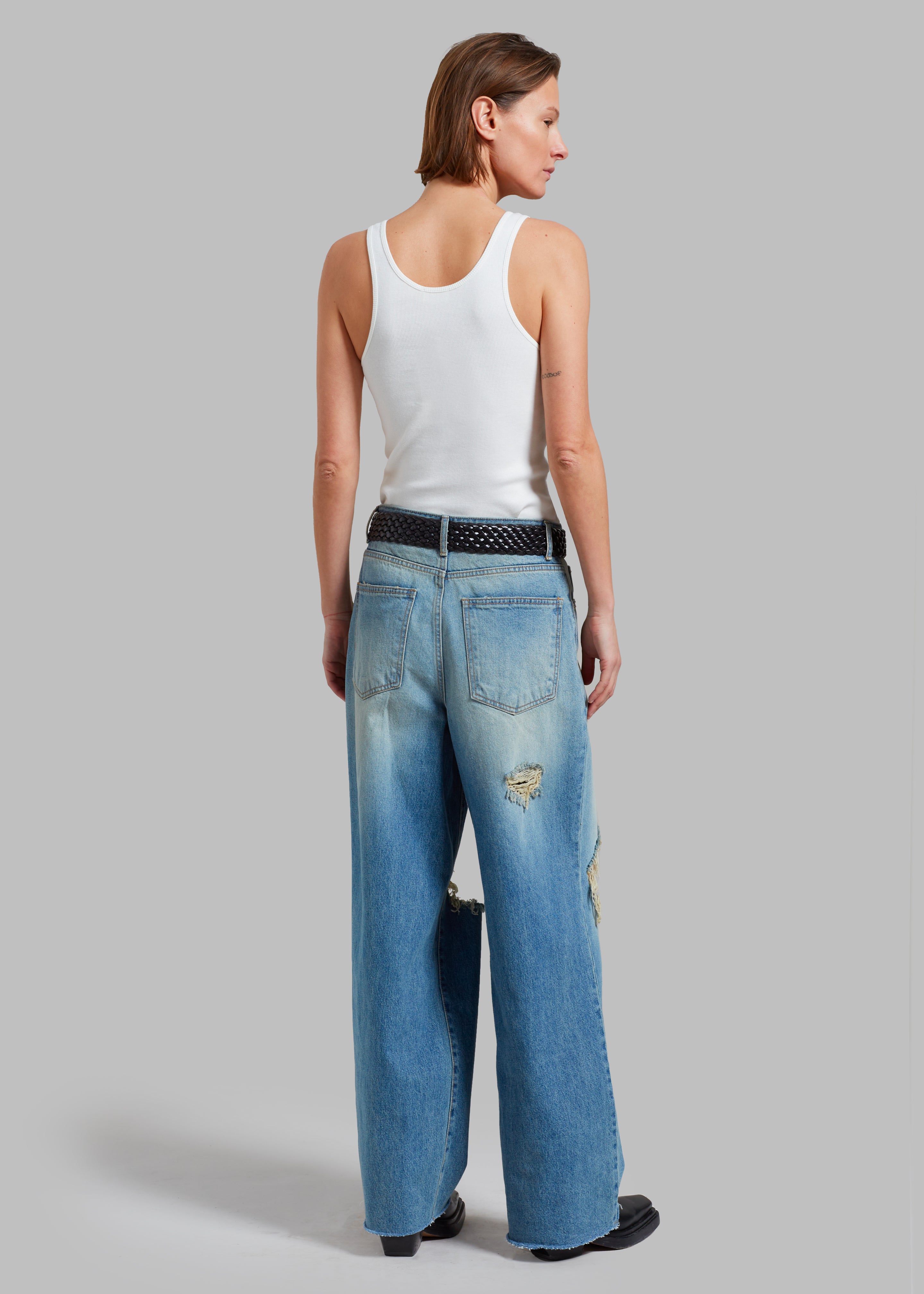 Melbourne Ripped Jeans Worn Wash The Frankie Shop