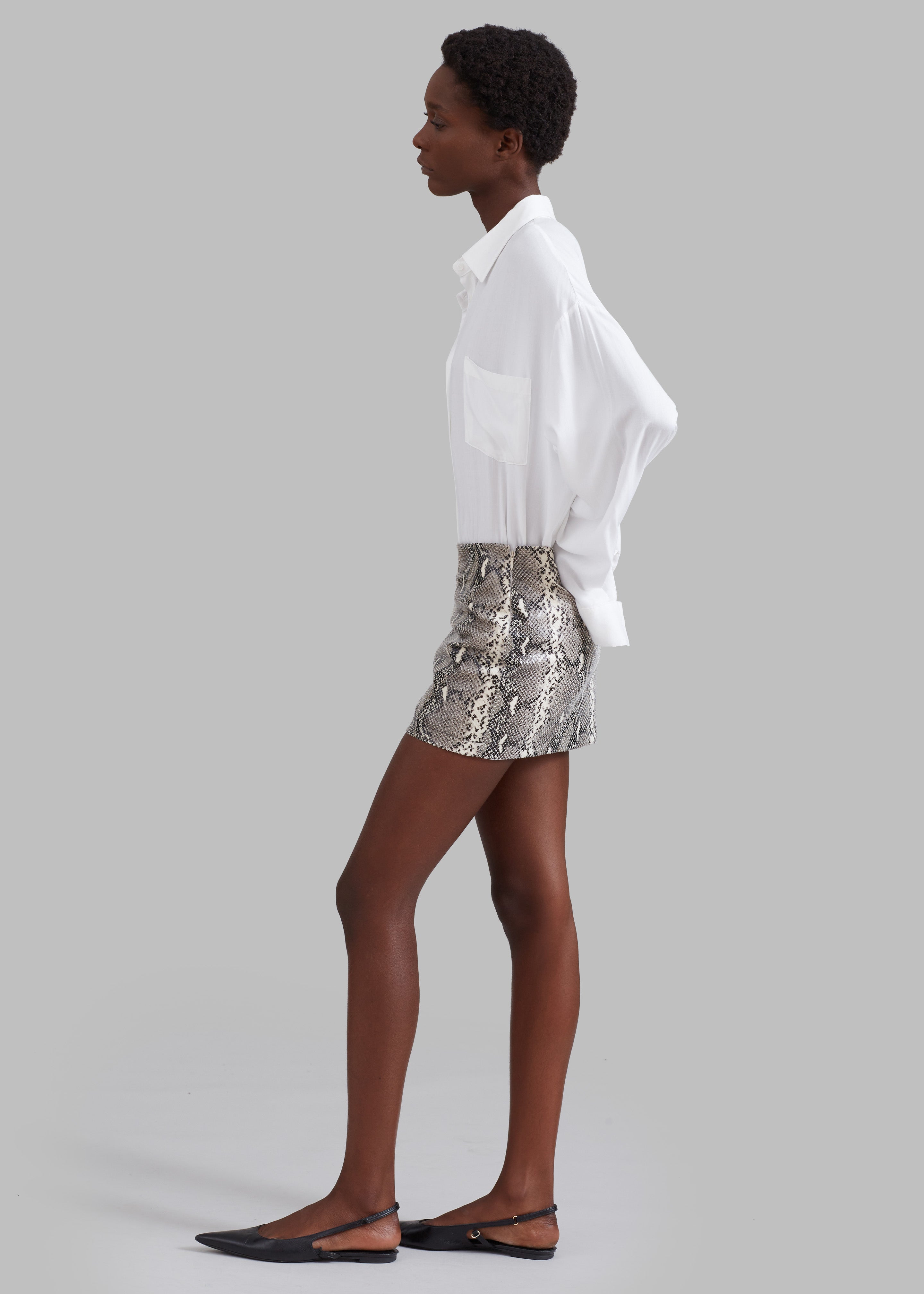 Nairobi Mini Skirt - Grey Python