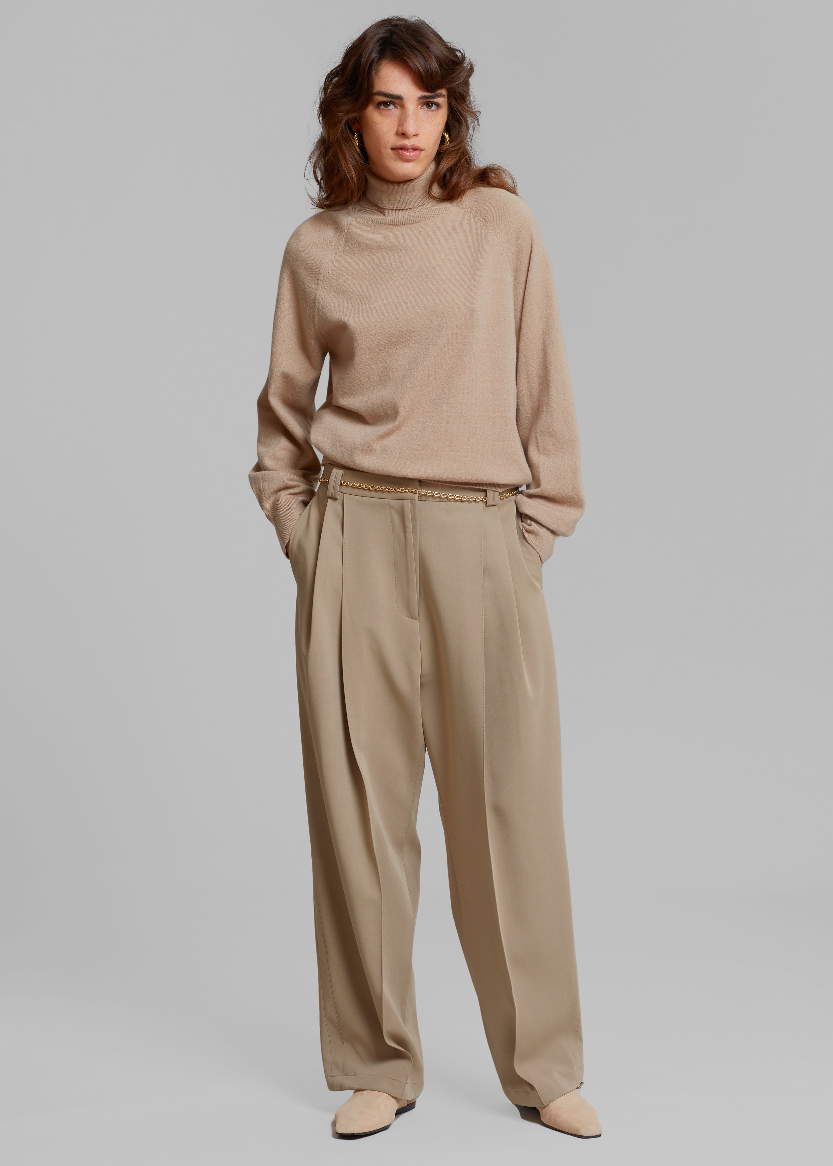 Naomie String Pants Latte The Frankie Shop