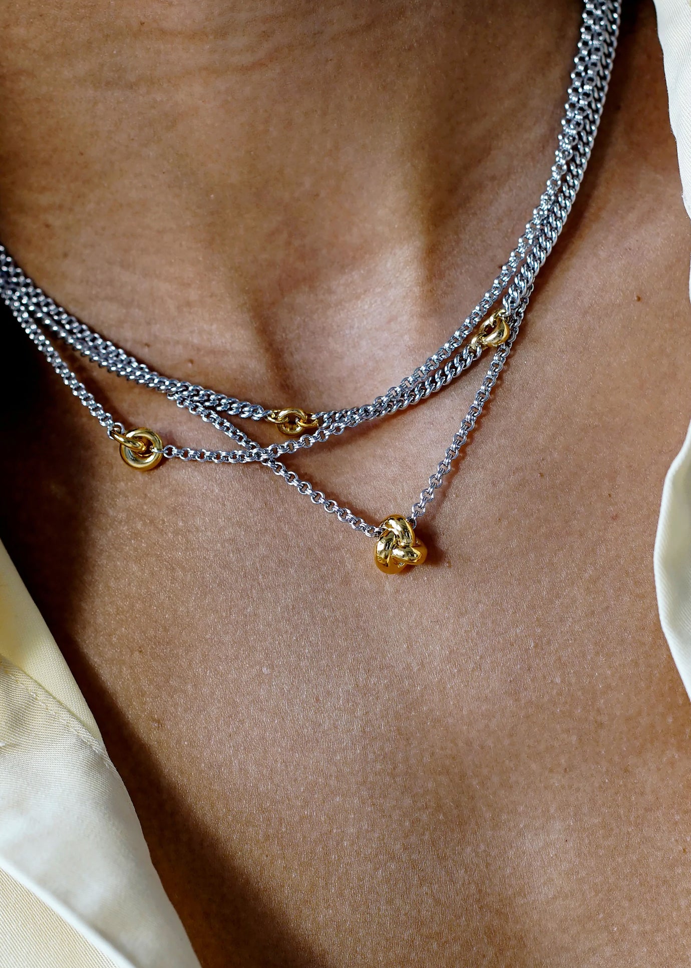 Black Knot-pendant cord choker necklace, Otiumberg
