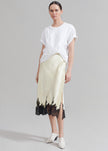 3.1 Phillip Lim Draped T-Shirt Slip Combo Dress - White-Butter Multi