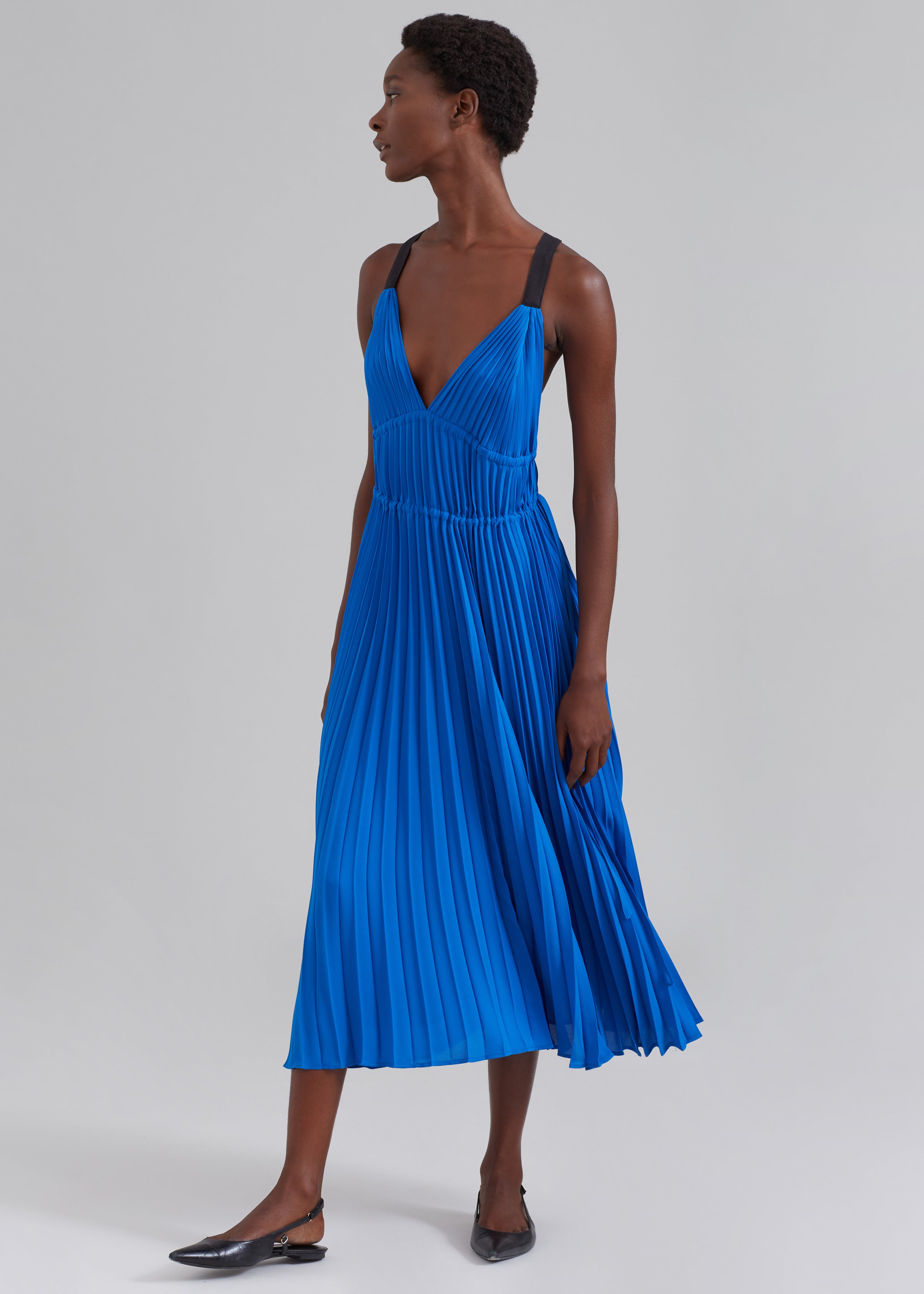 Proenza Schouler White Label Broomstick Pleated Tank Dress - Cerulean – The  Frankie Shop