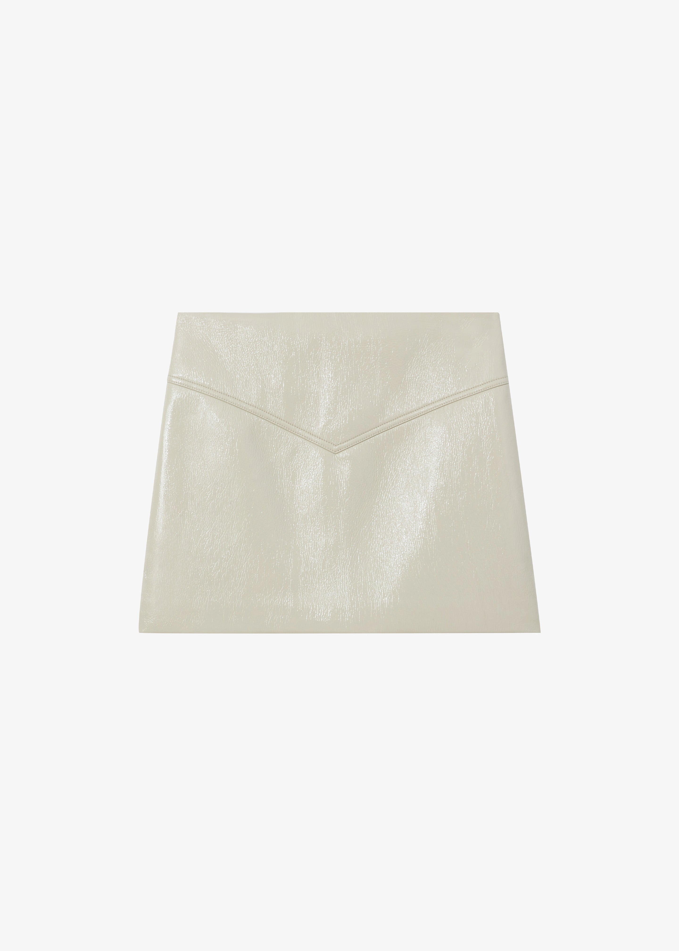 Proenza Schouler White Label Vinyl Mini Skirt - Fawn - 8
