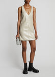 Proenza Schouler White Label Vinyl Shift Dress - Fawn