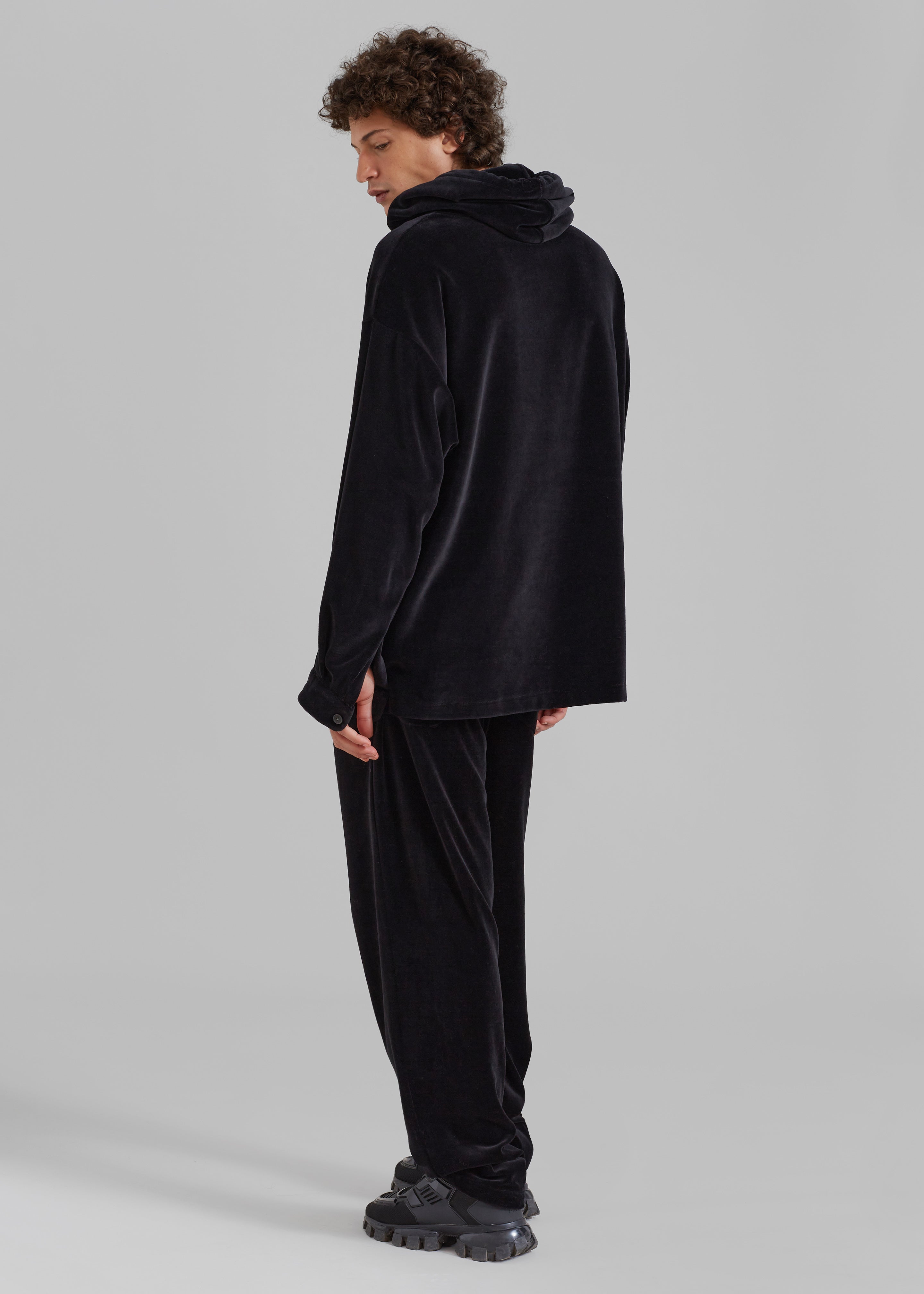 Pierre Velvet Hoodie - Black – The Frankie Shop