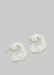 Completedworks Ruffle Bio-Resin Earrings - White