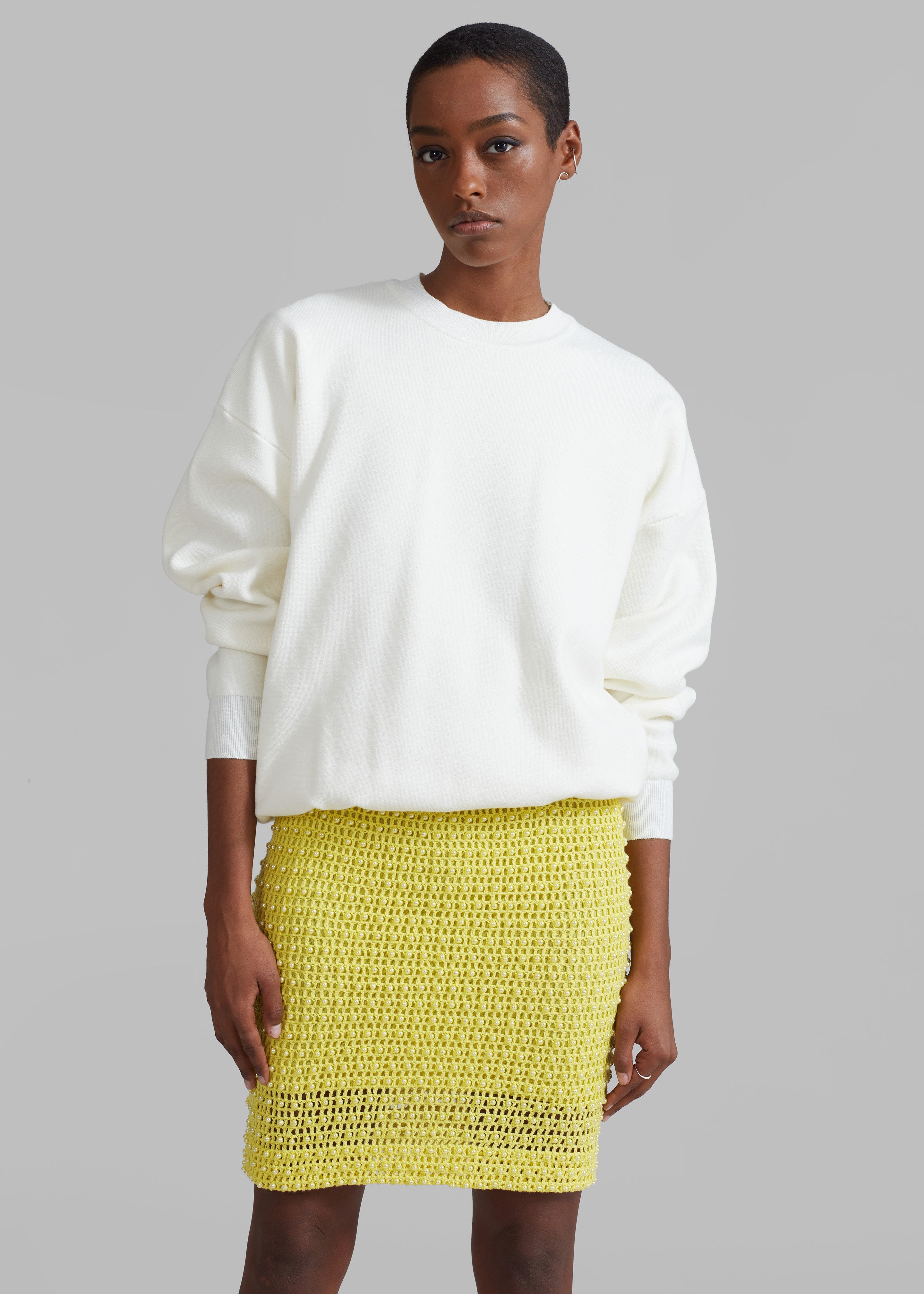 REMAIN Pearl Knit Skirt - Banana Cream – The Frankie Shop