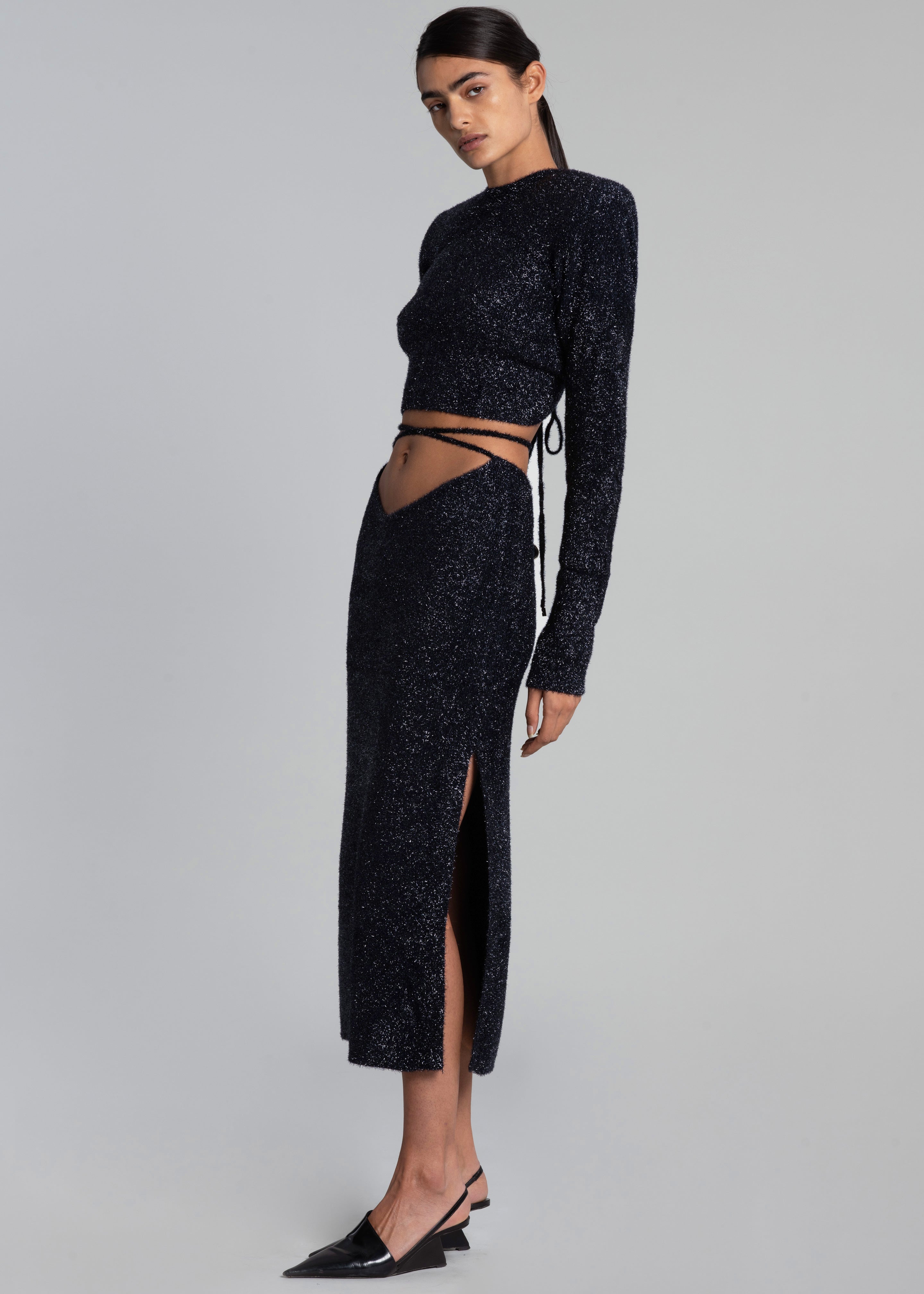 Rotate Women's Glitter Knit Maxi Dress –